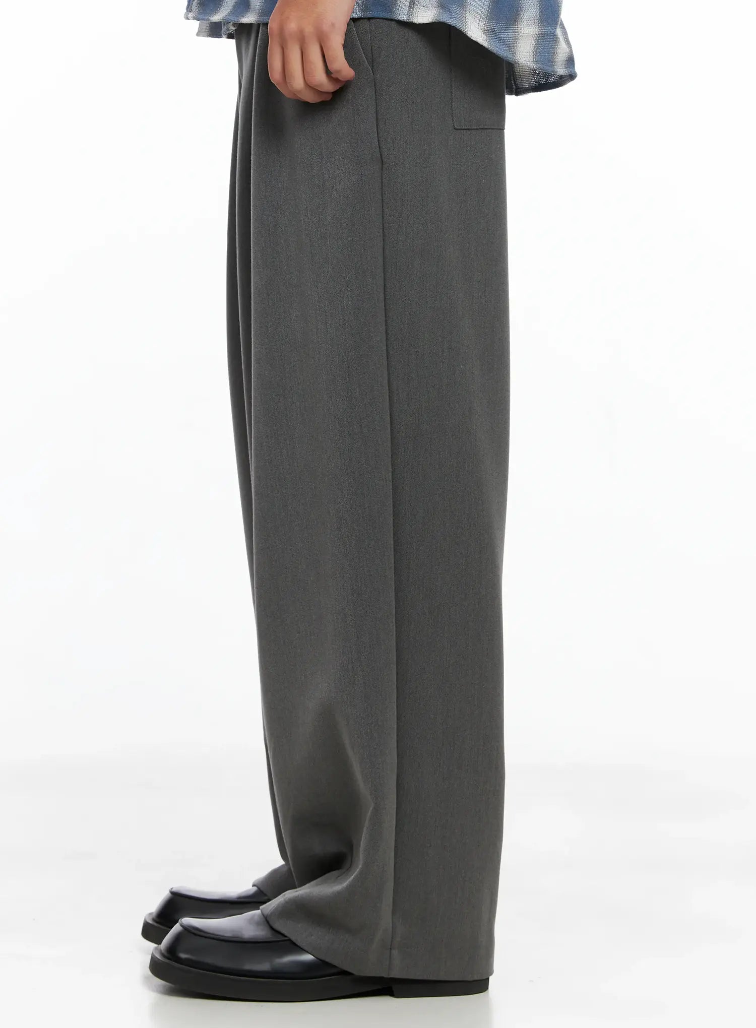 Men's Pintuck Wide-Leg Trousers IS502