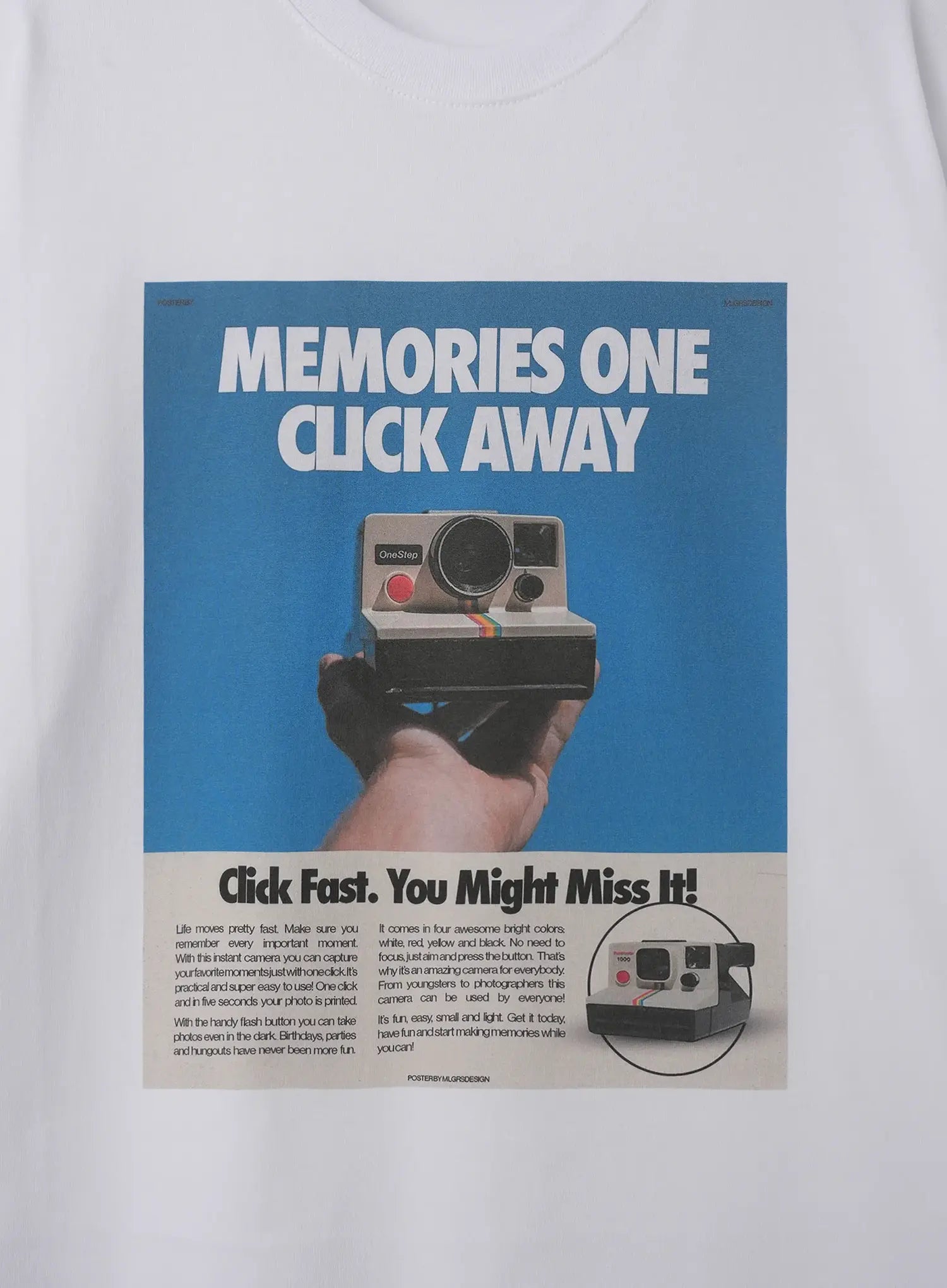 Polaroid Print Graphic T-Shirt IL516