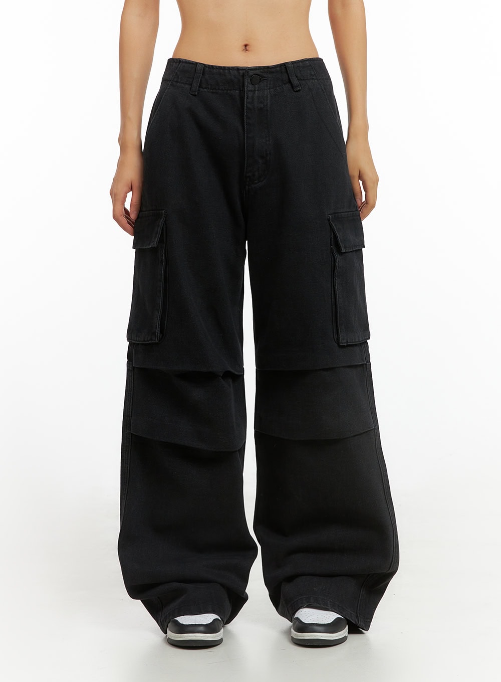 Basic Cargo Wide-Leg Pants IS402