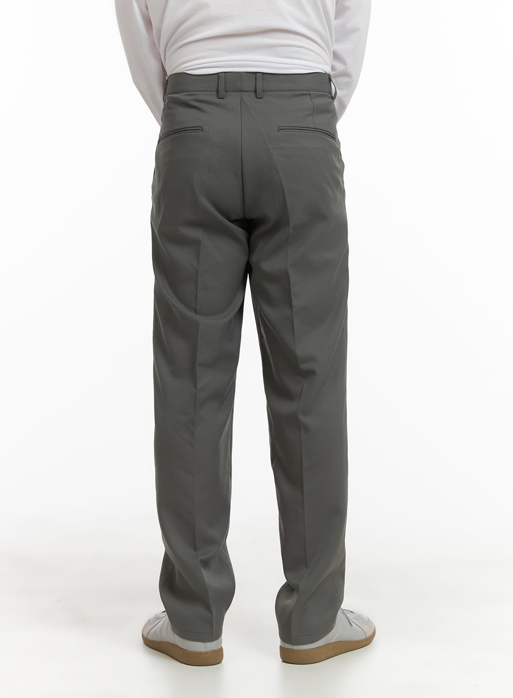 Men's Solid Straight Fit Trousers IA402