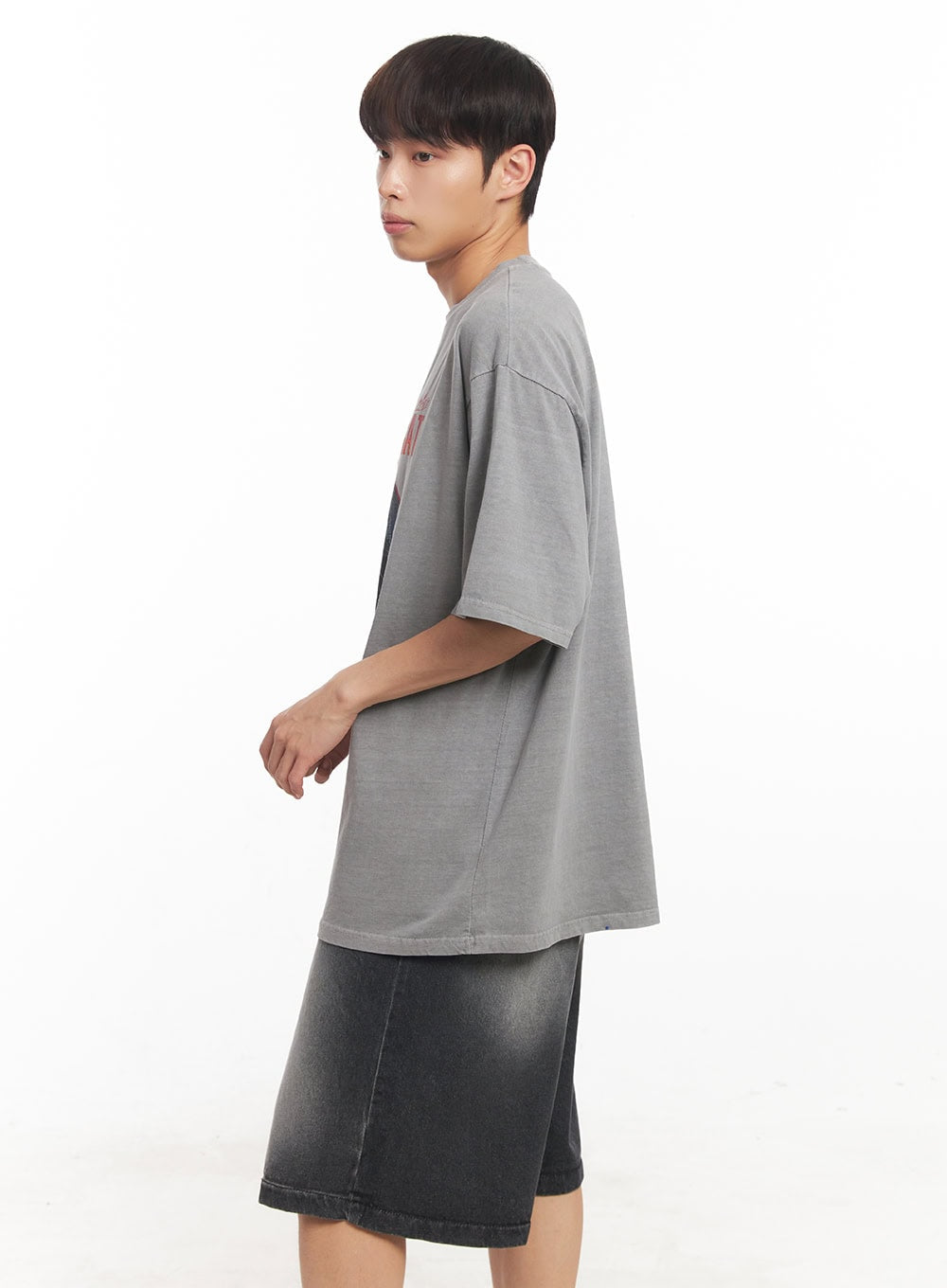 Men's Cat Graphic Oversized T-Shirt IA521