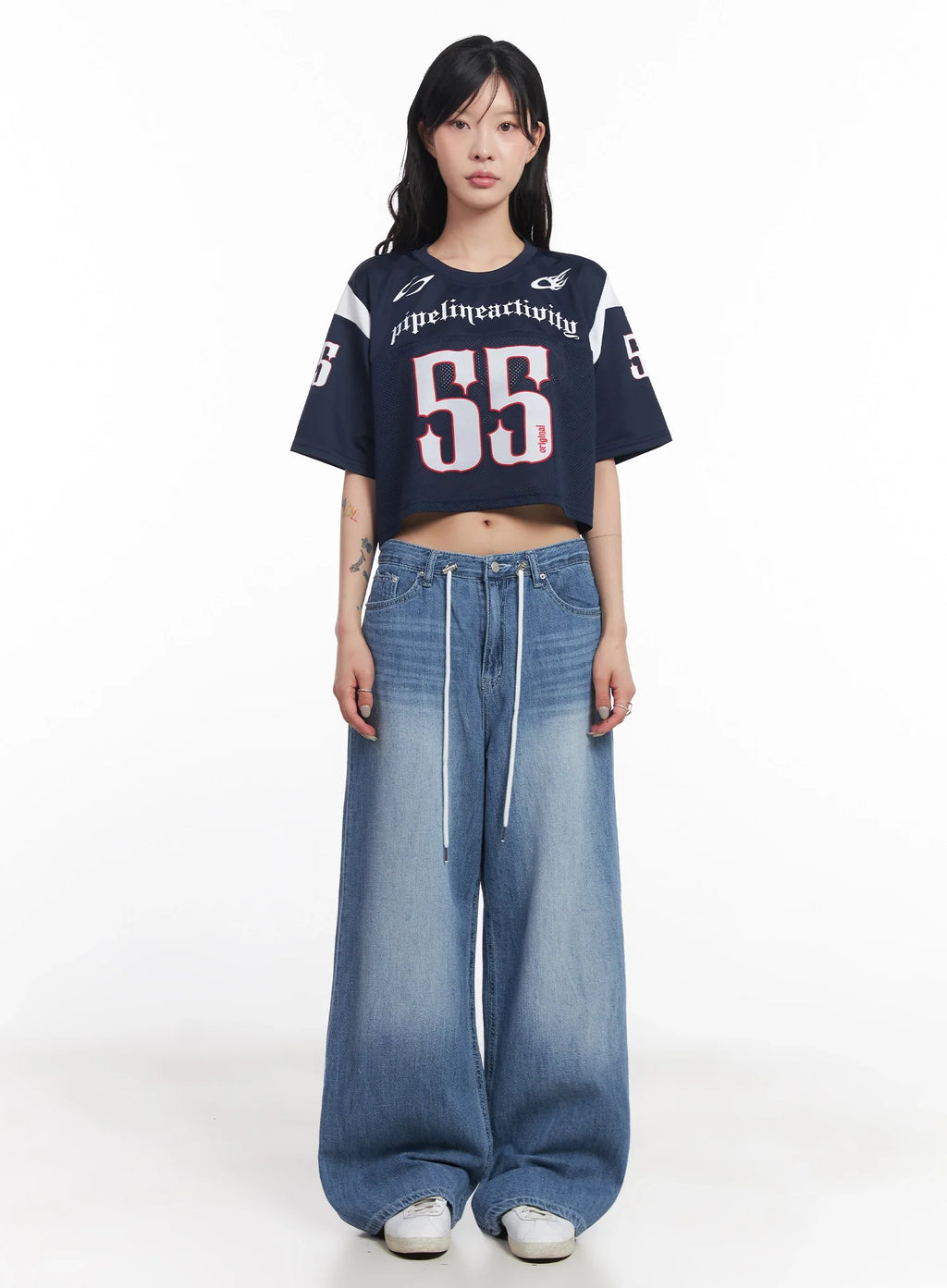 Mesh Jersey Crop Top  IC503