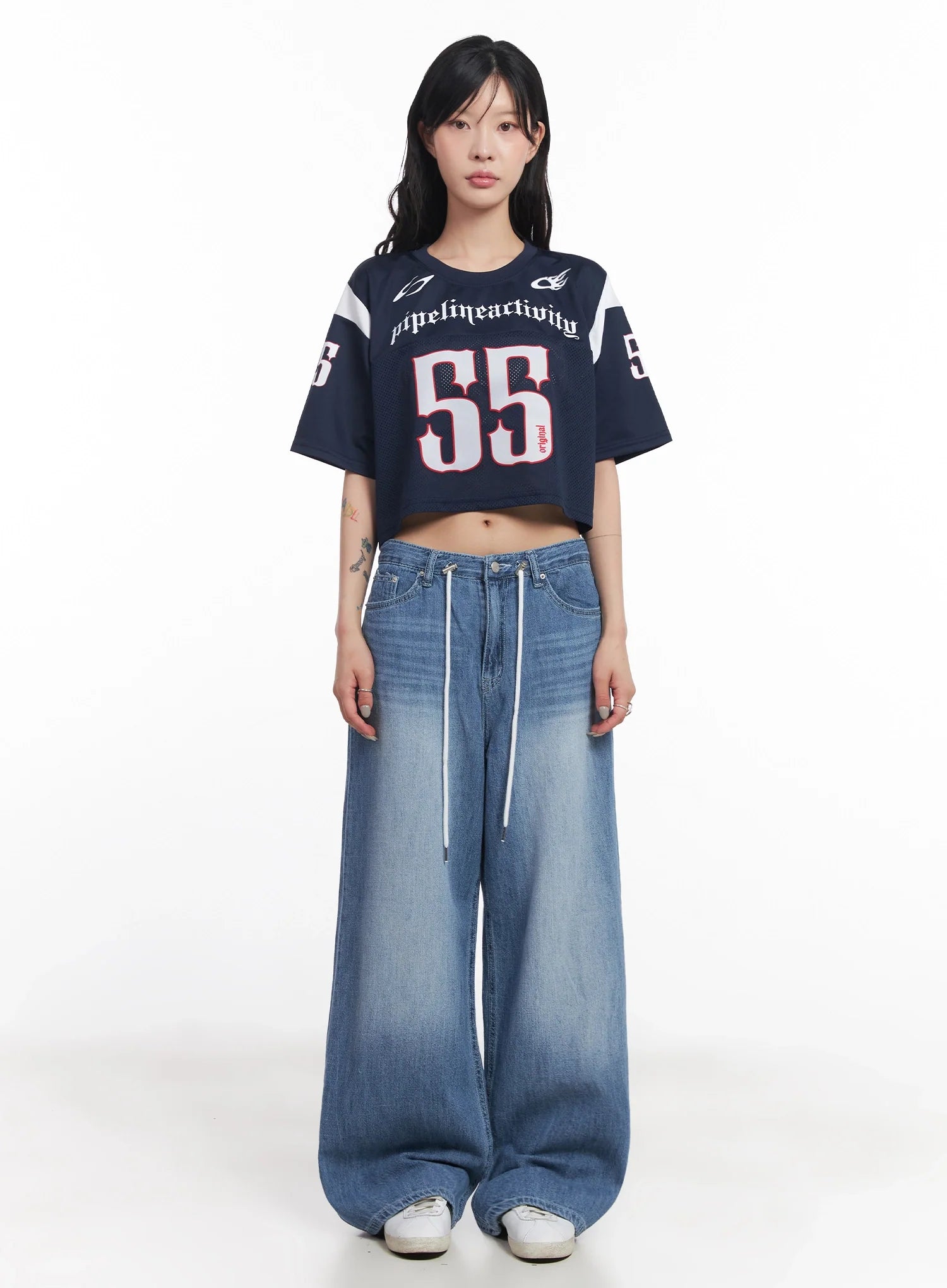 Mesh Jersey Crop Top  IC503