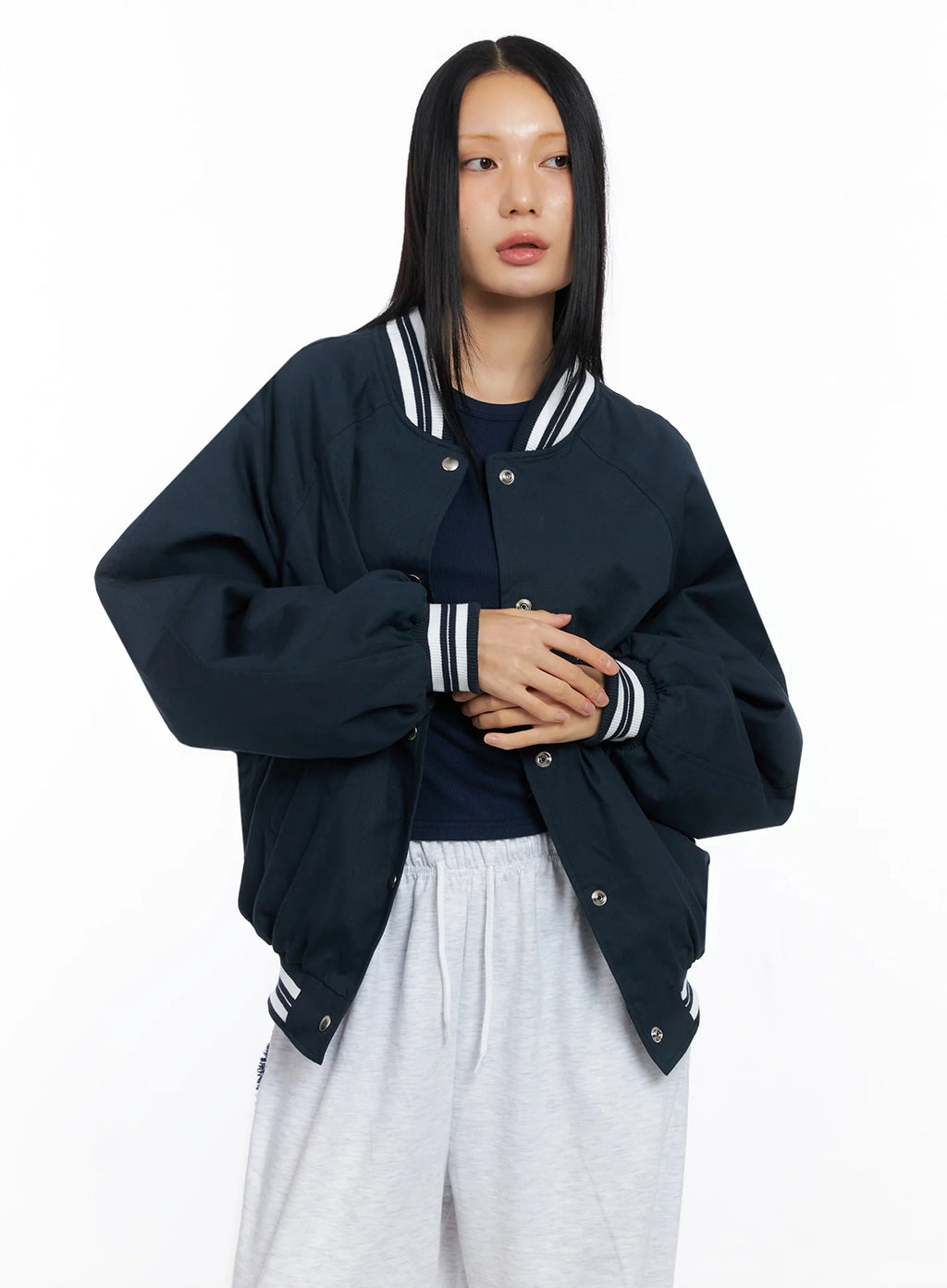 Oversized Varsity Bomber Jacket CO517