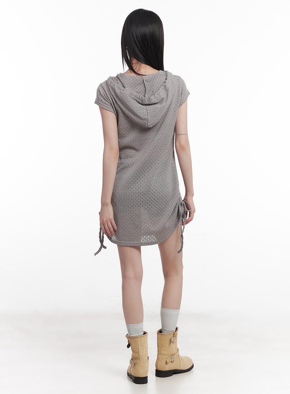 Hooded Loose-Fit Mini Dress CU505