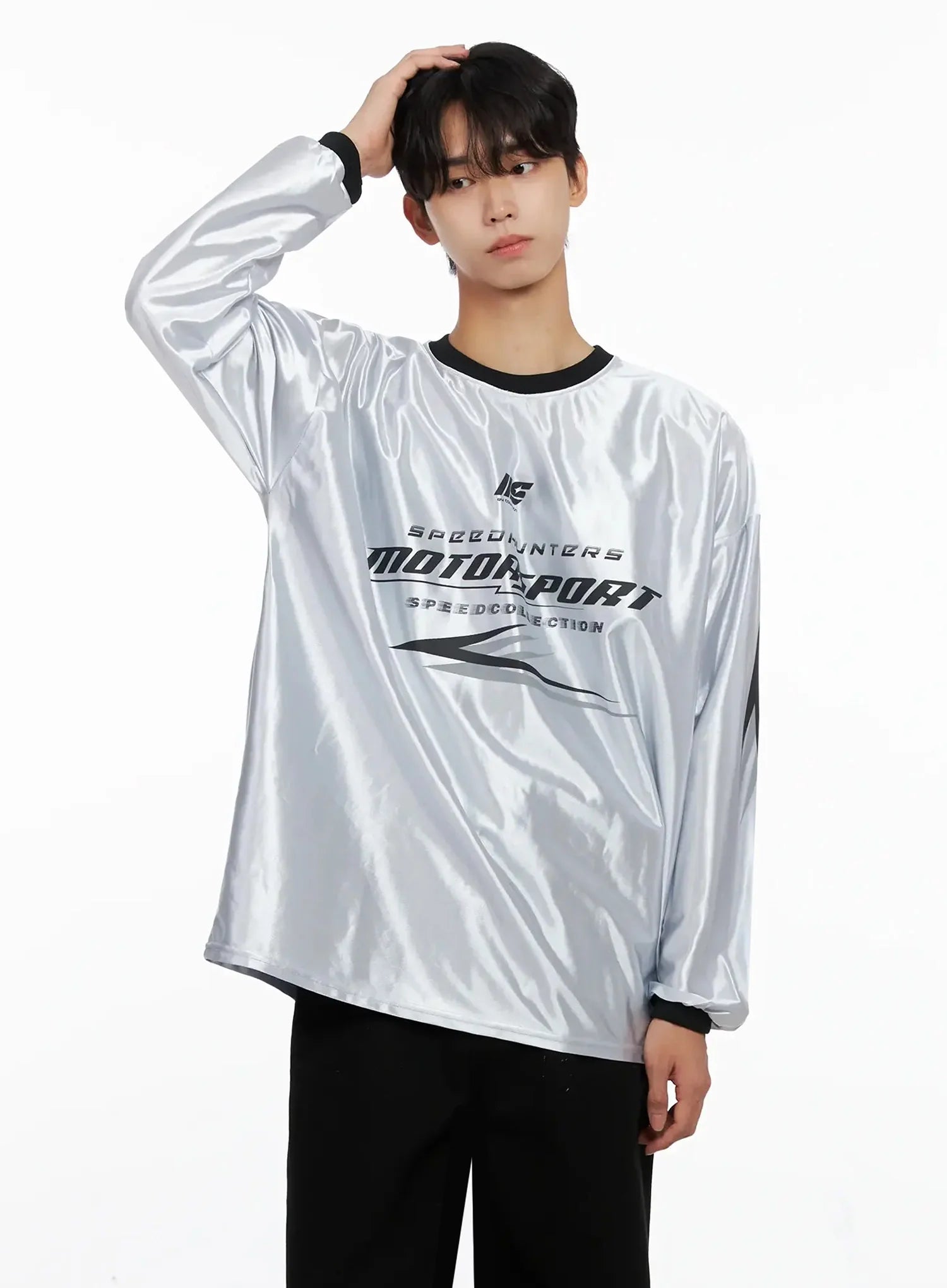 Men's Metallic Sporty Long Sleeve IO517
