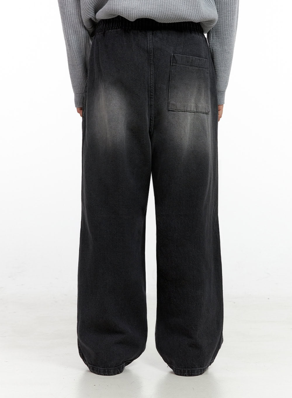 Men's Vintage Pintuck Wide Leg Jeans IN422