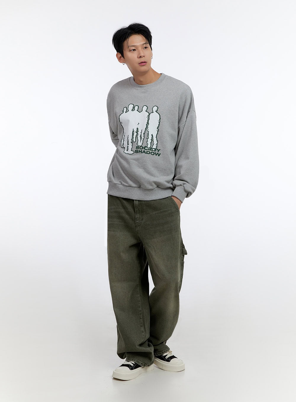 Men's Graphic Crewneck Sweatshirt IO428