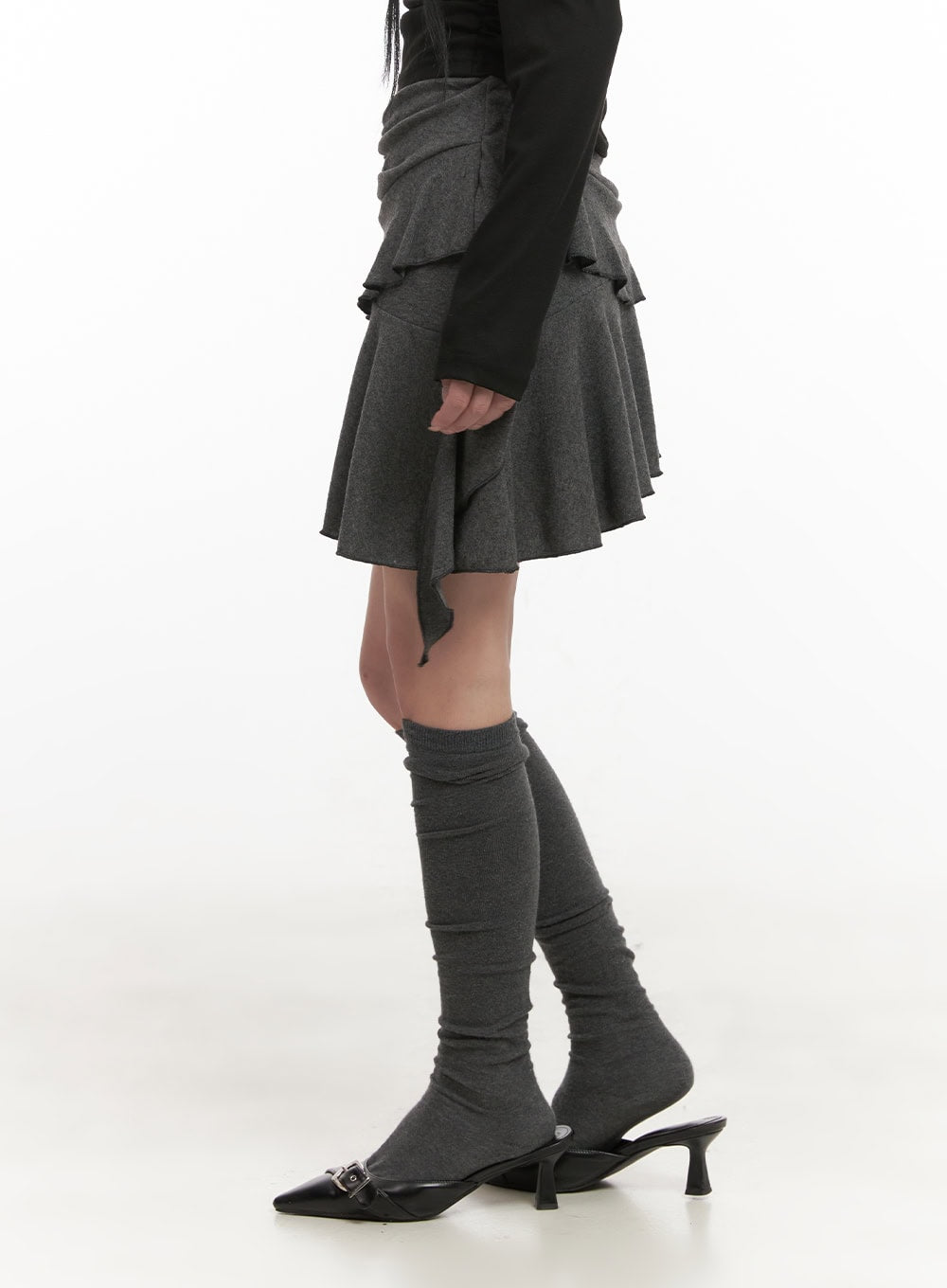 Frill Shirring Mini Skirt CD410