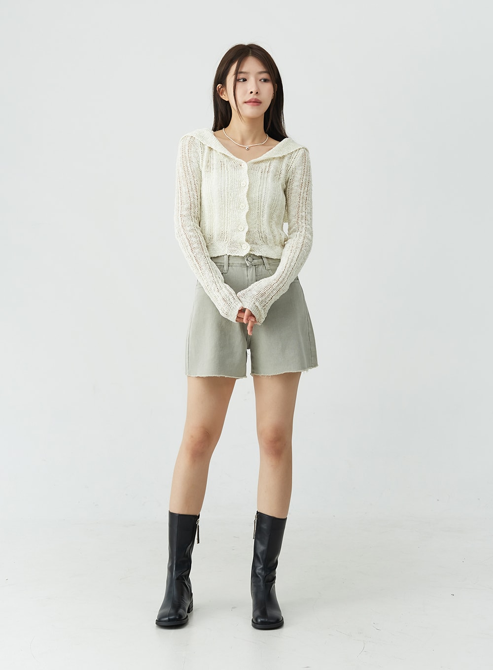 Heart Pendant Pearl Choker OU7