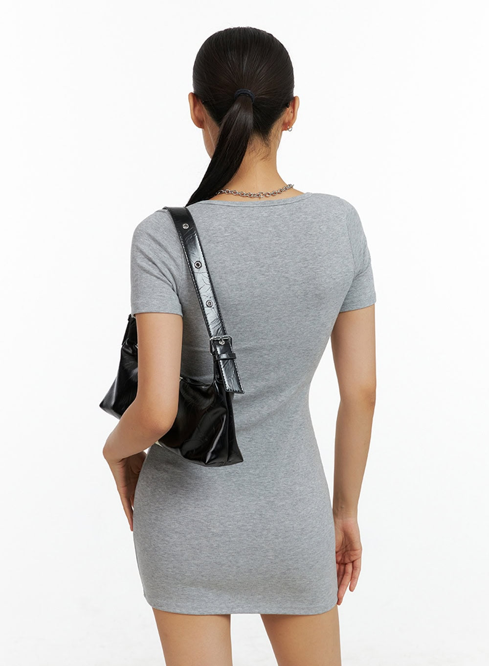 Square Neck Slim Fit Mini Dress IL409