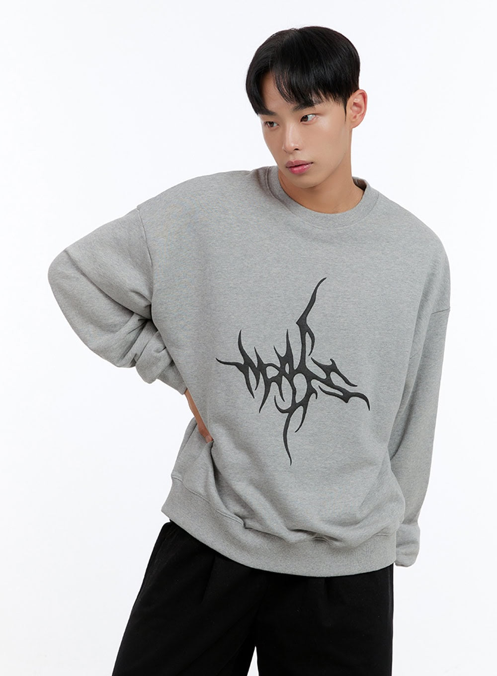 Men's Oversize Graphic Sweatshirt IS412