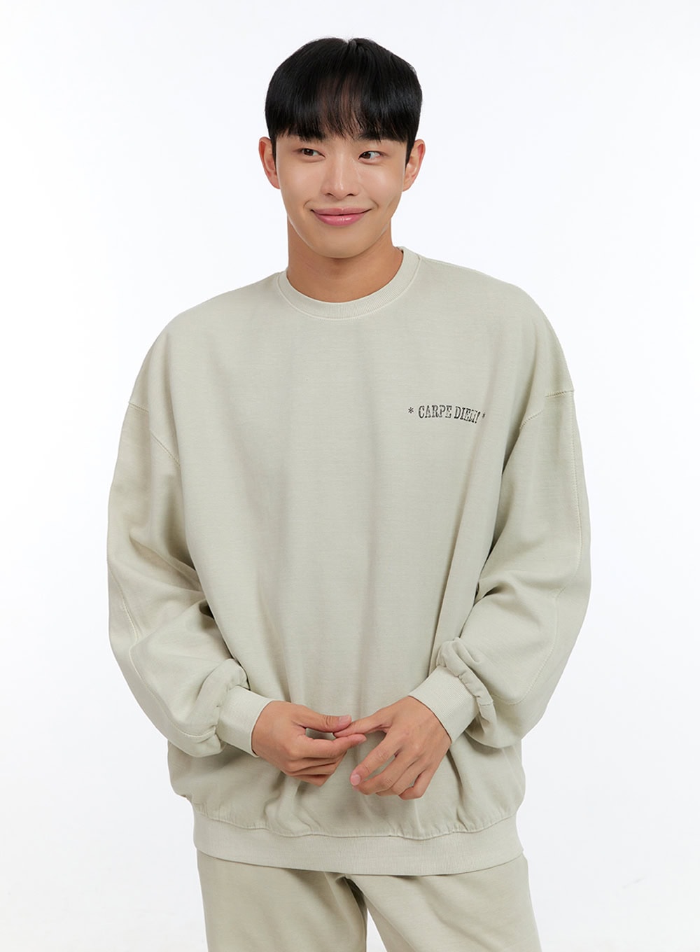 Men's Lettering Crew Neck Sweatshirt IG422