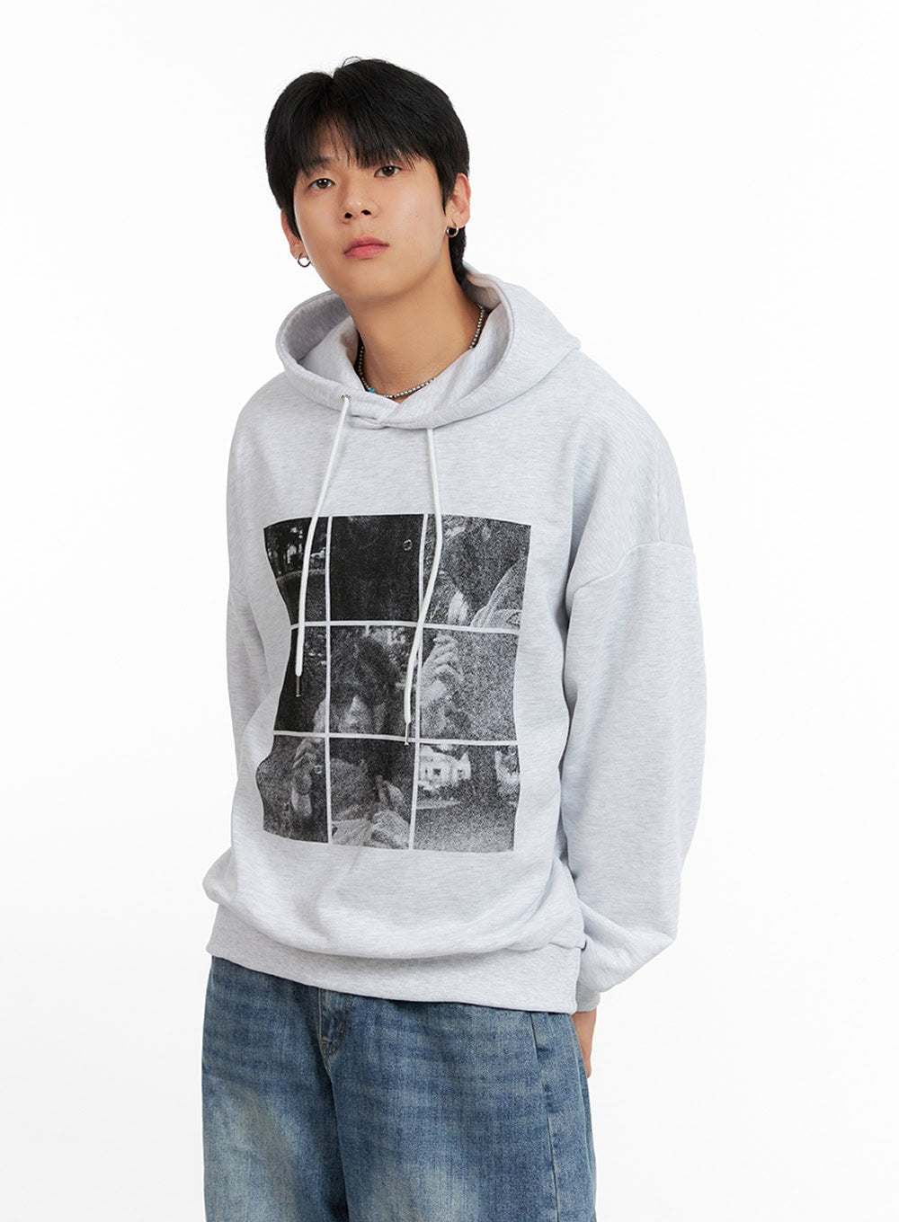 Men's Cotton Graphic Hoodie IG402