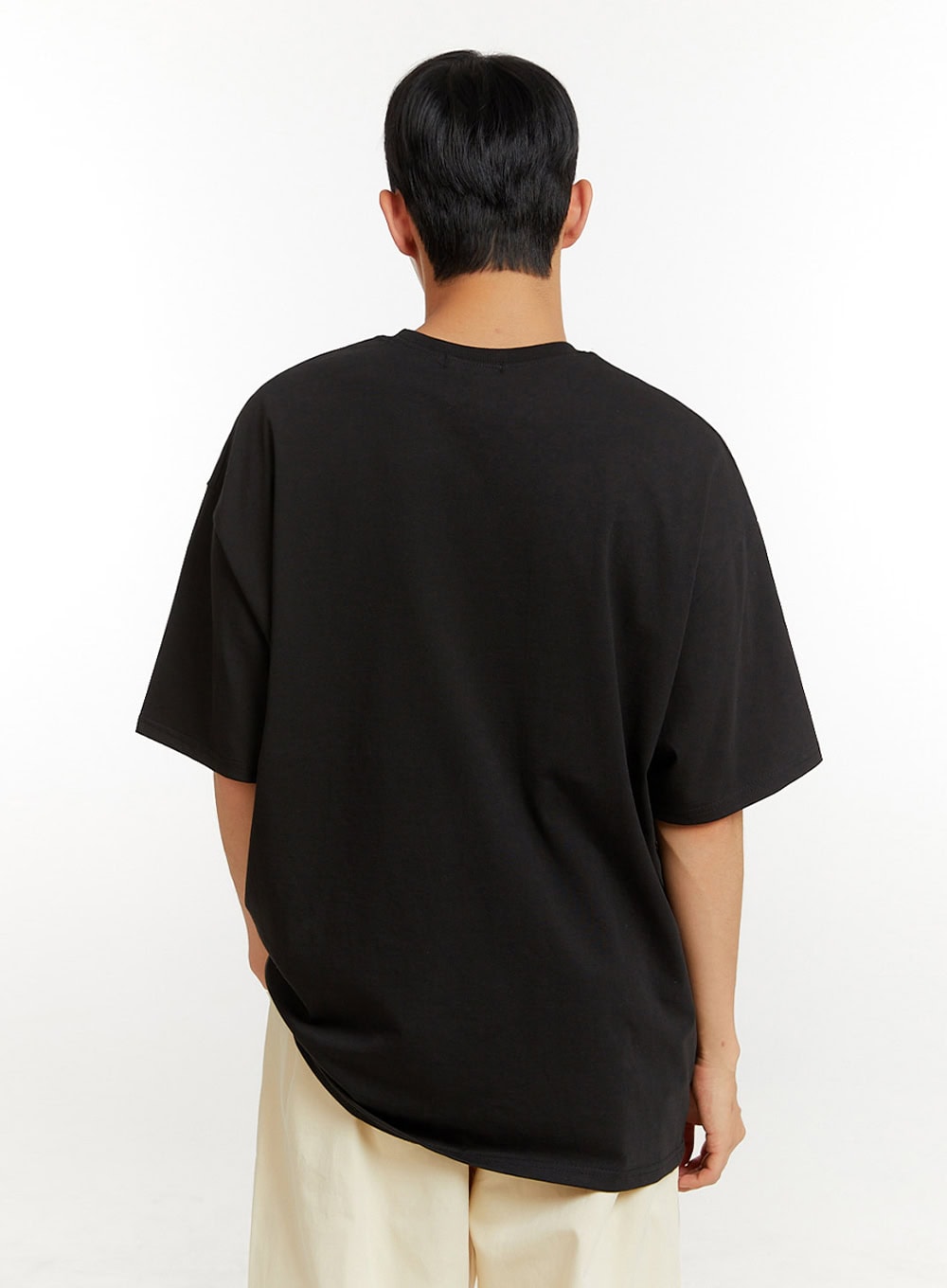 Men's Cotton Lettering Oversize T-Shirt IU426