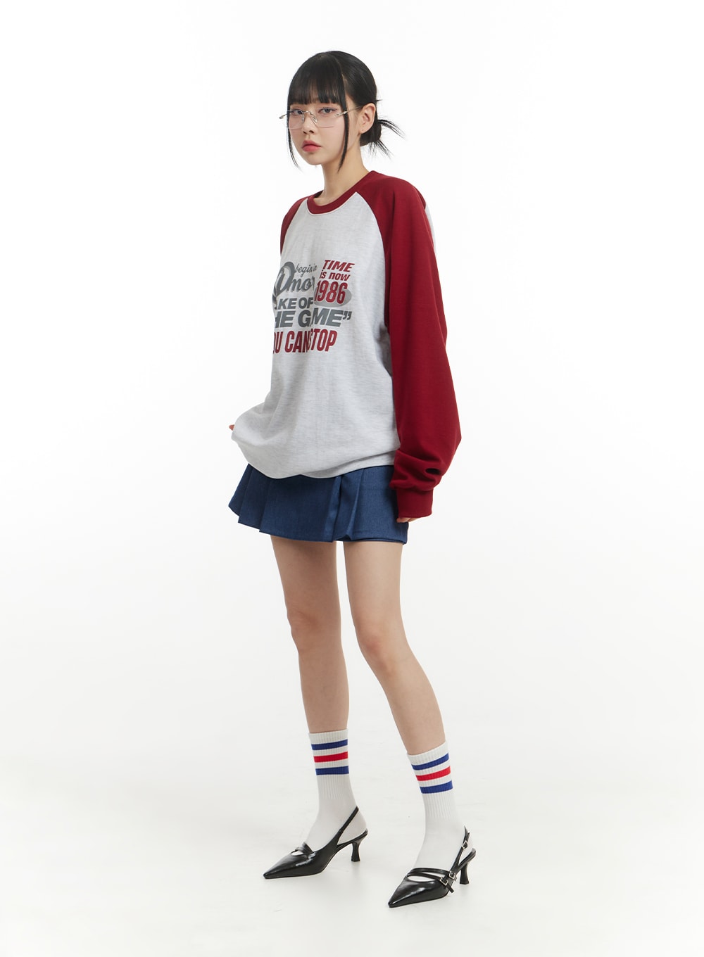 Cozy Graphic Lettering Crew Neck Sweatshirt IM406