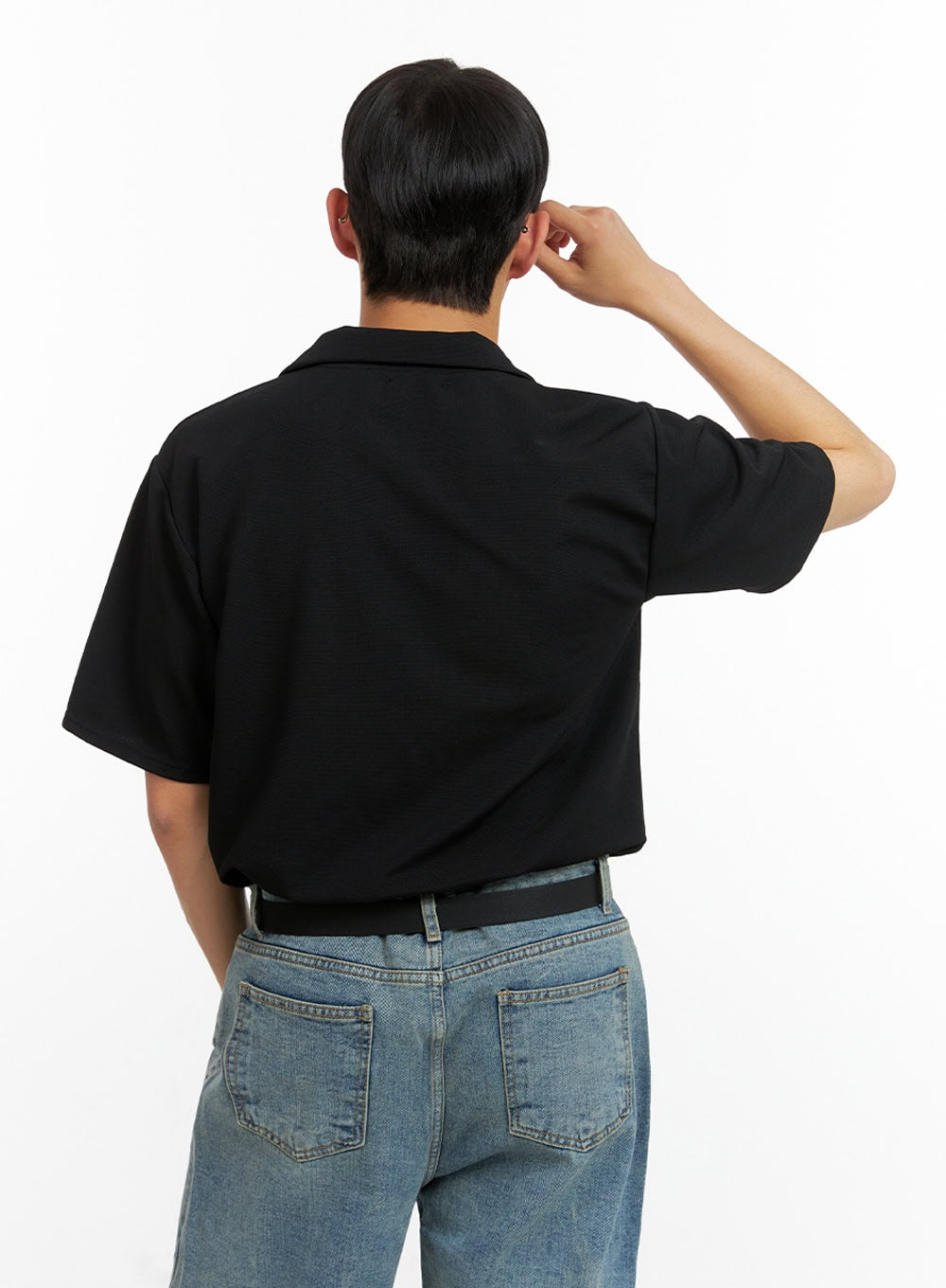 Men's Polyester Collar T-Shirt IU412