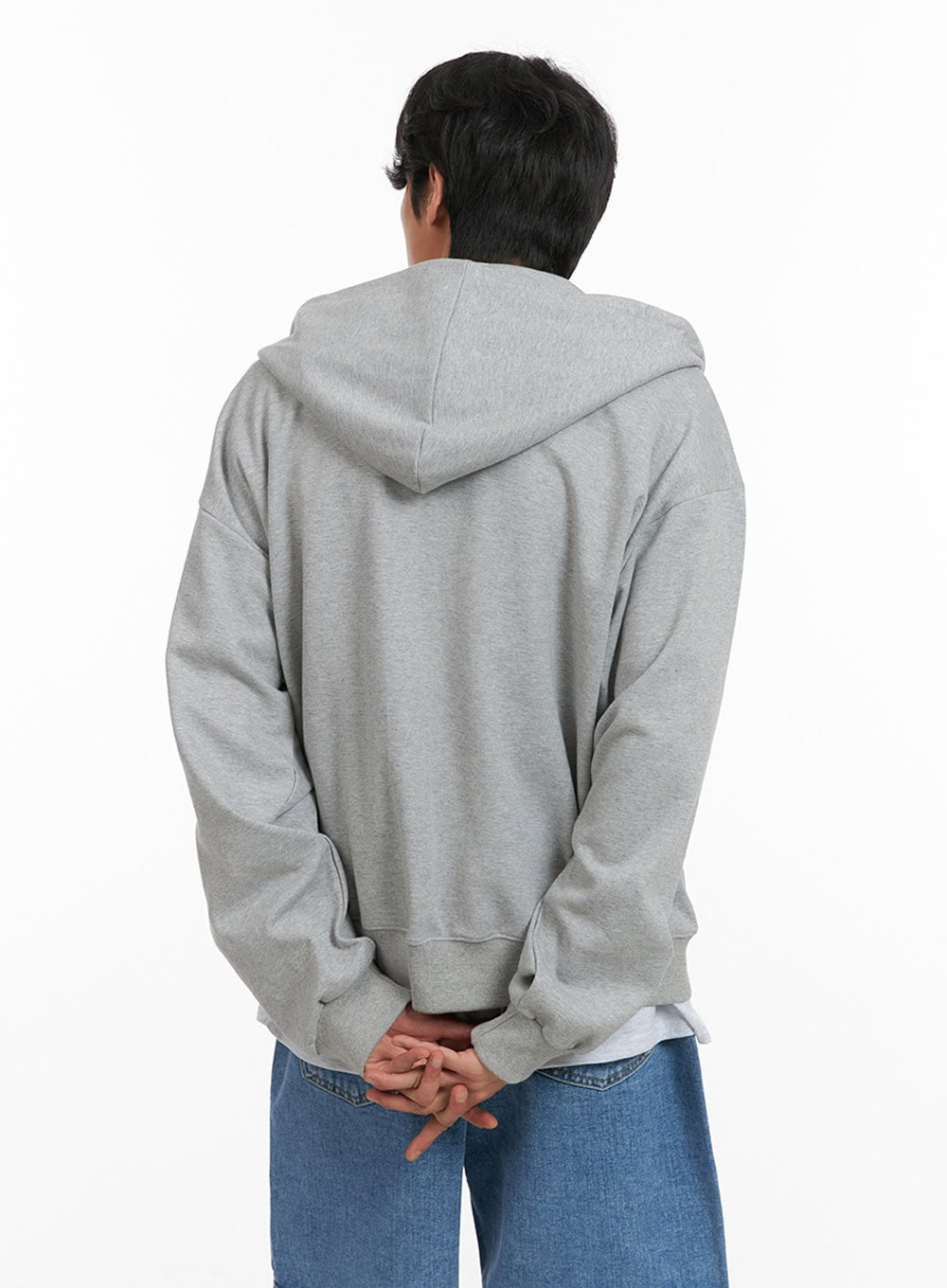 Men's Basic Hoodie Jacket (Gray) IY424