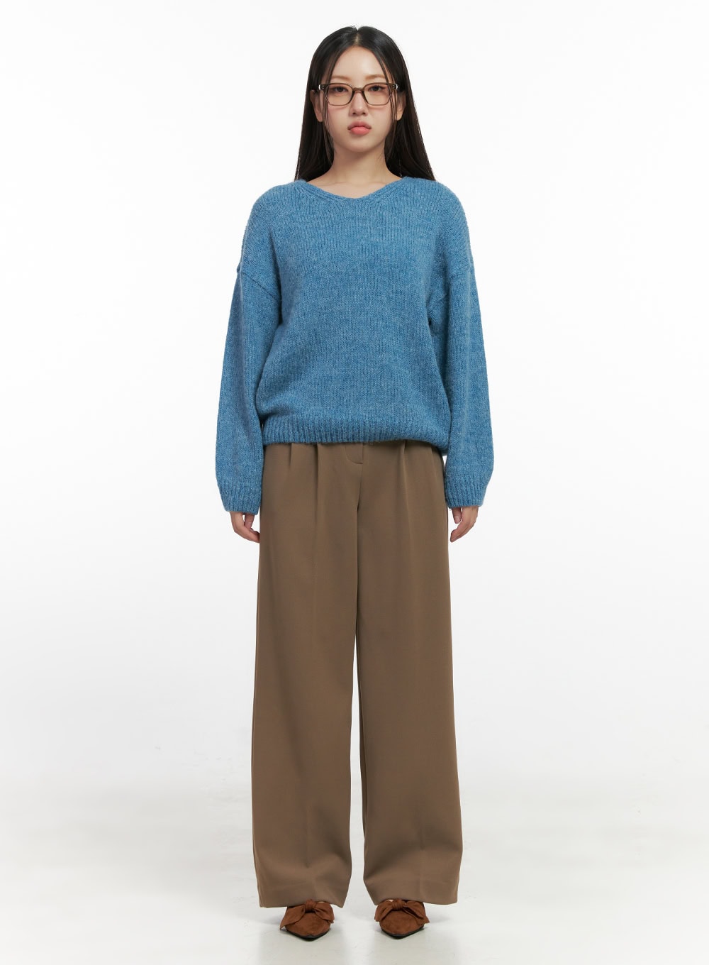 Long Sleeve V-Neck Sweater IN415