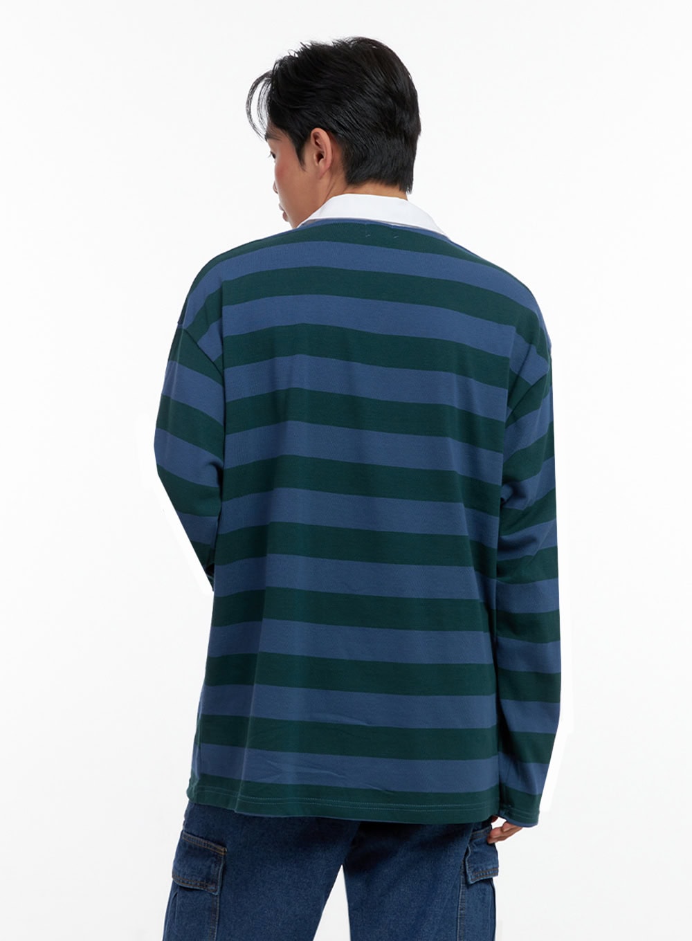 Men's Oversized Striped Cotton T-Shirt IN426
