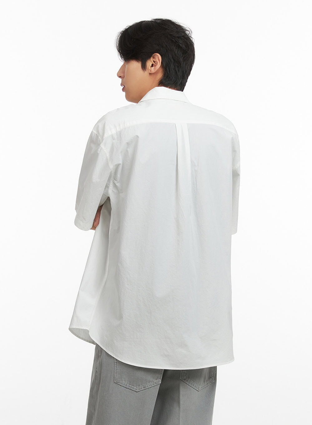 Men's Solid Buttoned Shirt (White) IY431