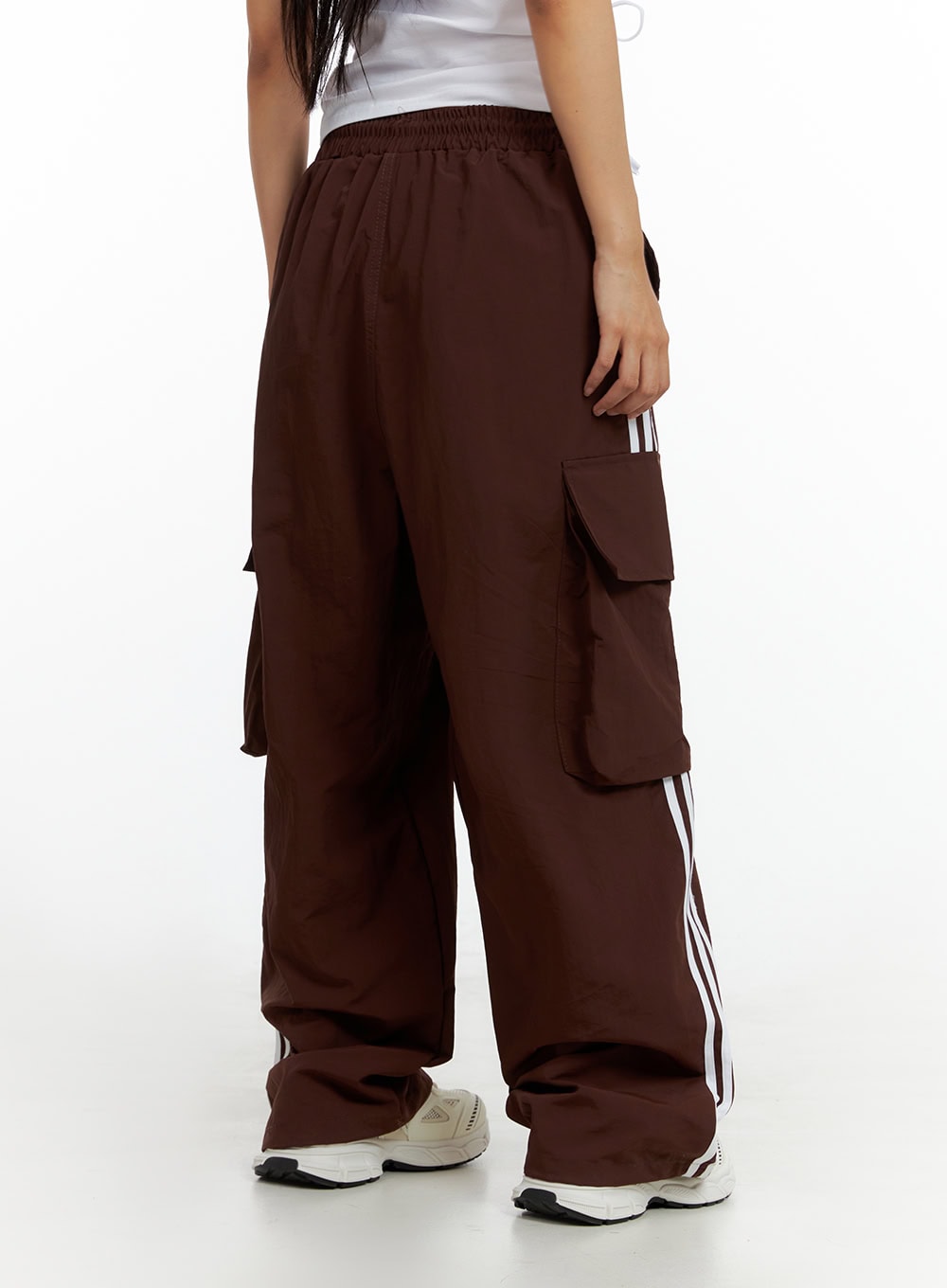 Nylon Cargo String Track Pants IL419