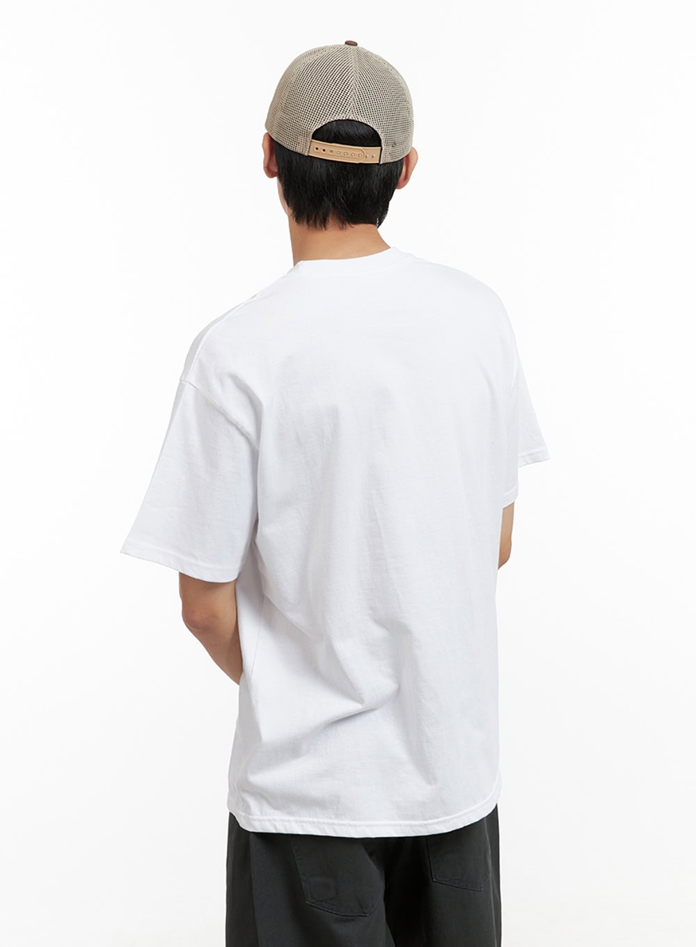 Men's Graphic Round Neck T-Shirt (White) IL404