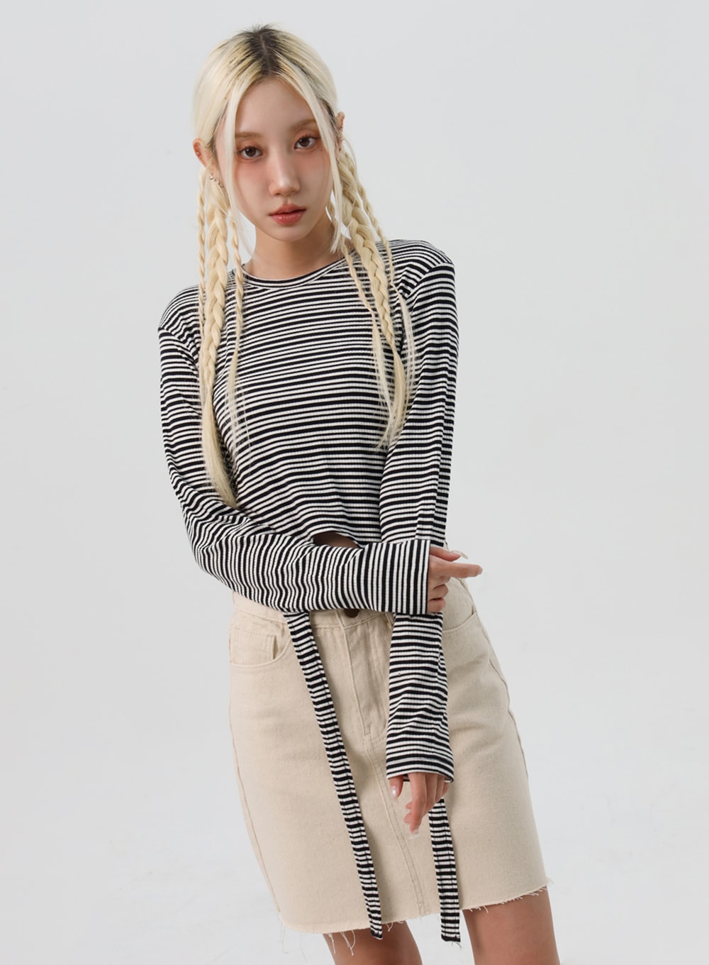 Striped Long Sleeve Top IS307