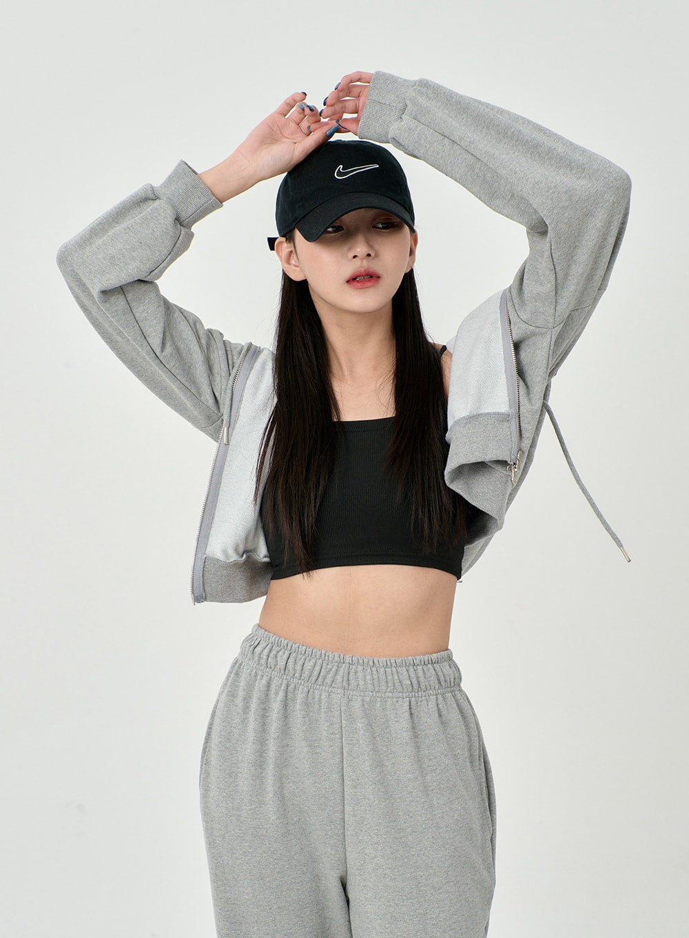 Lewkin Soft Basic Two Way Hoodie Zip Up C1210