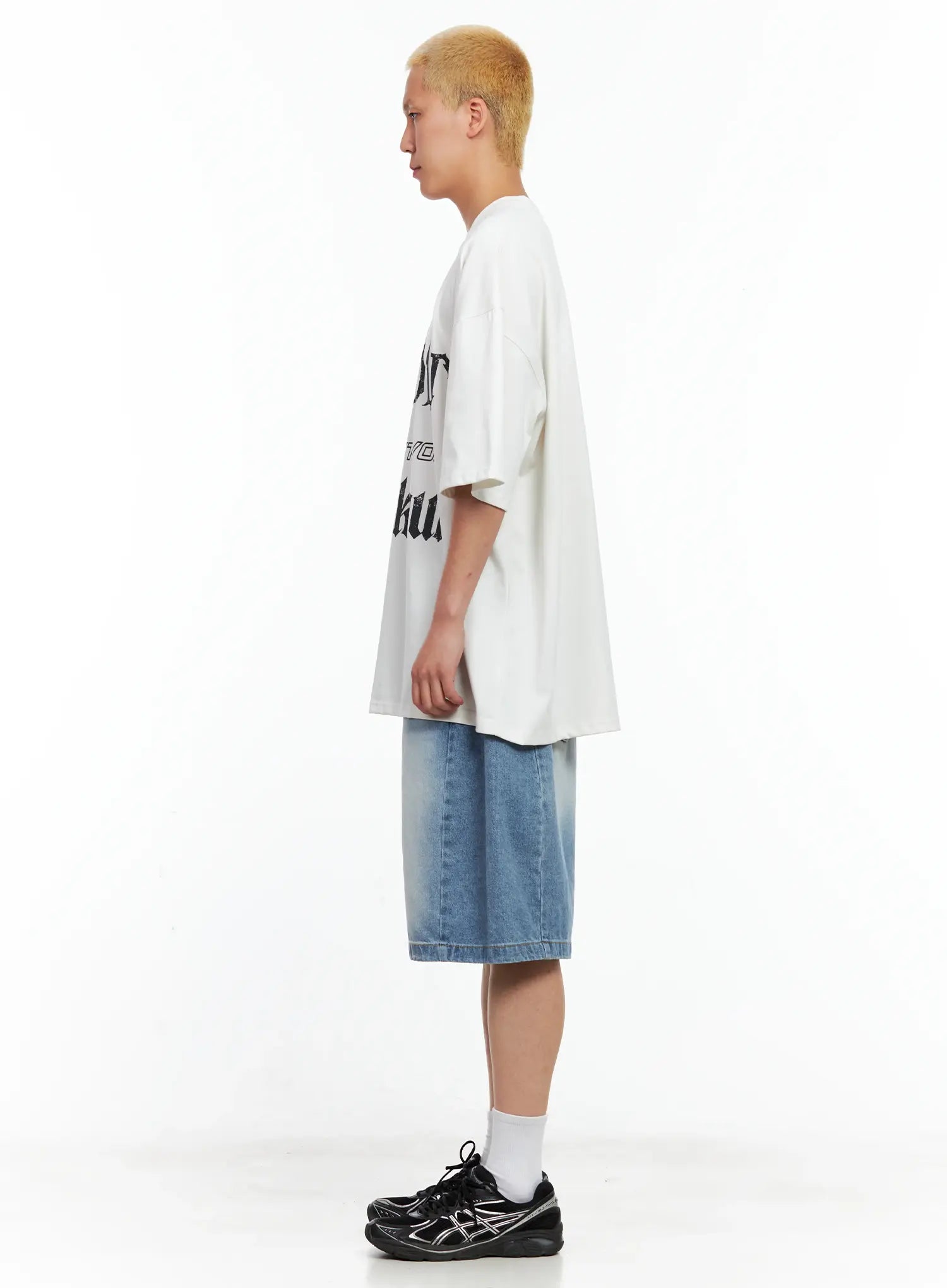 Men's Side-Drape Denim Jorts IL514