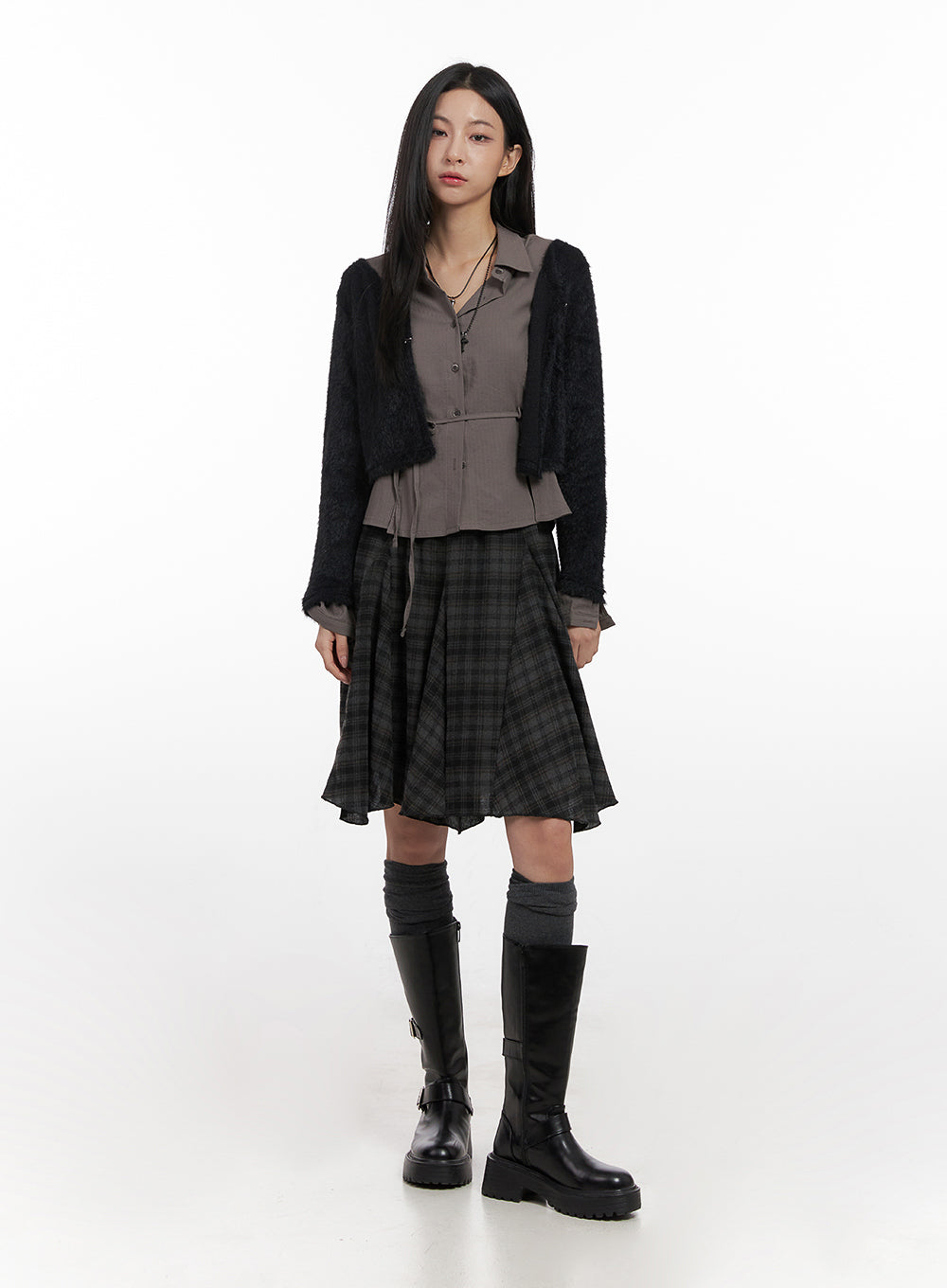 Cotton Strap Collar Shirt CN426