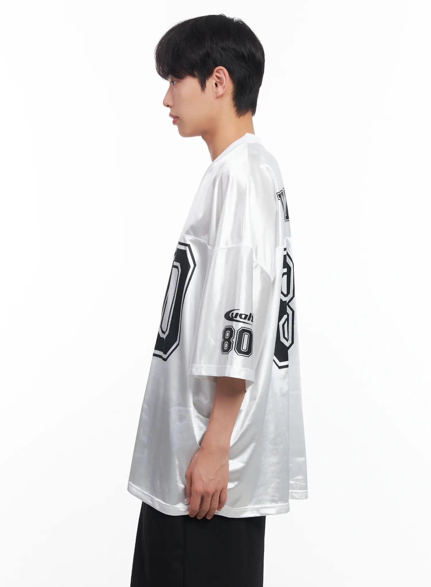 Men's Oversized V-Neck Jersey IU518