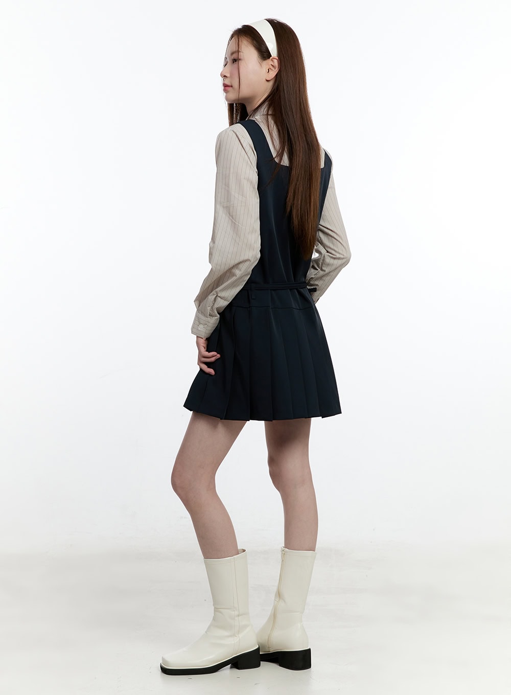 Square Neck Pleated Mini Dress CM521