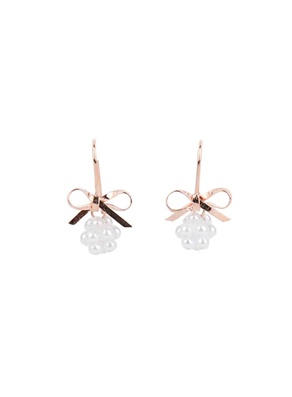 Dainty Ribbon Iridescent Bead Earrings CC0608