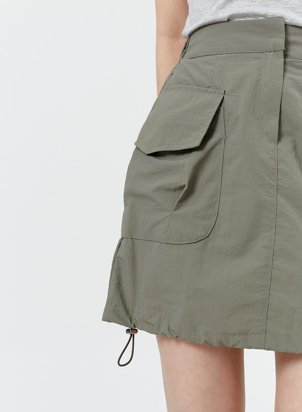 Drawstring Cargo Mini Skirt OM317