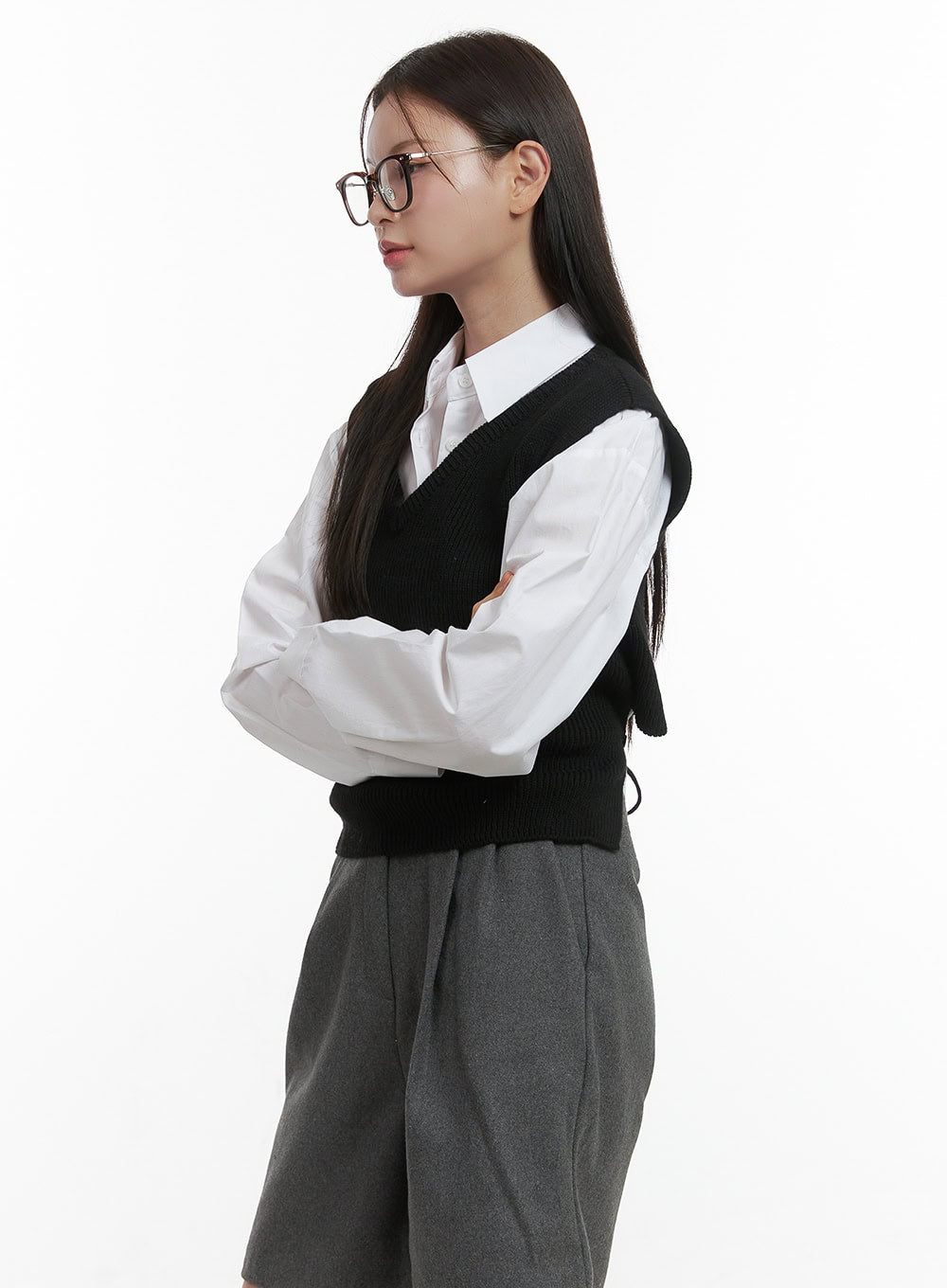 Back Strap Knit Vest OO416