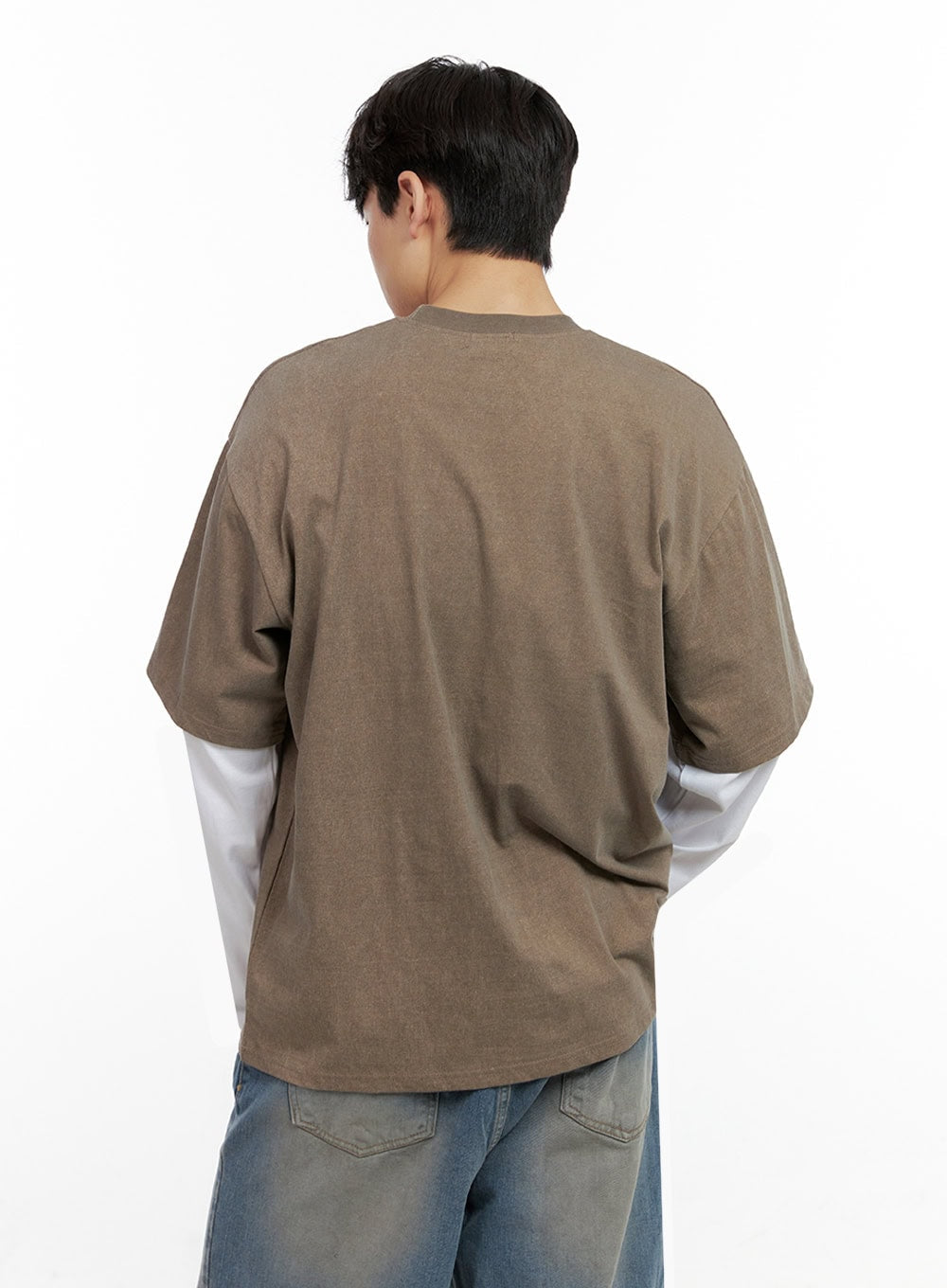 Men's Oversize Fit Round Neck Cotton Tee IN422