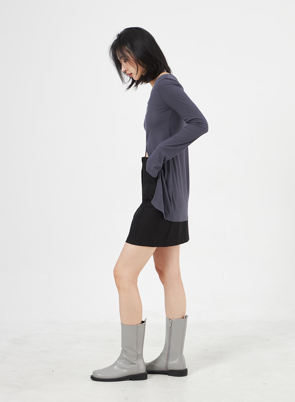 V-Neck Slit Top OA306