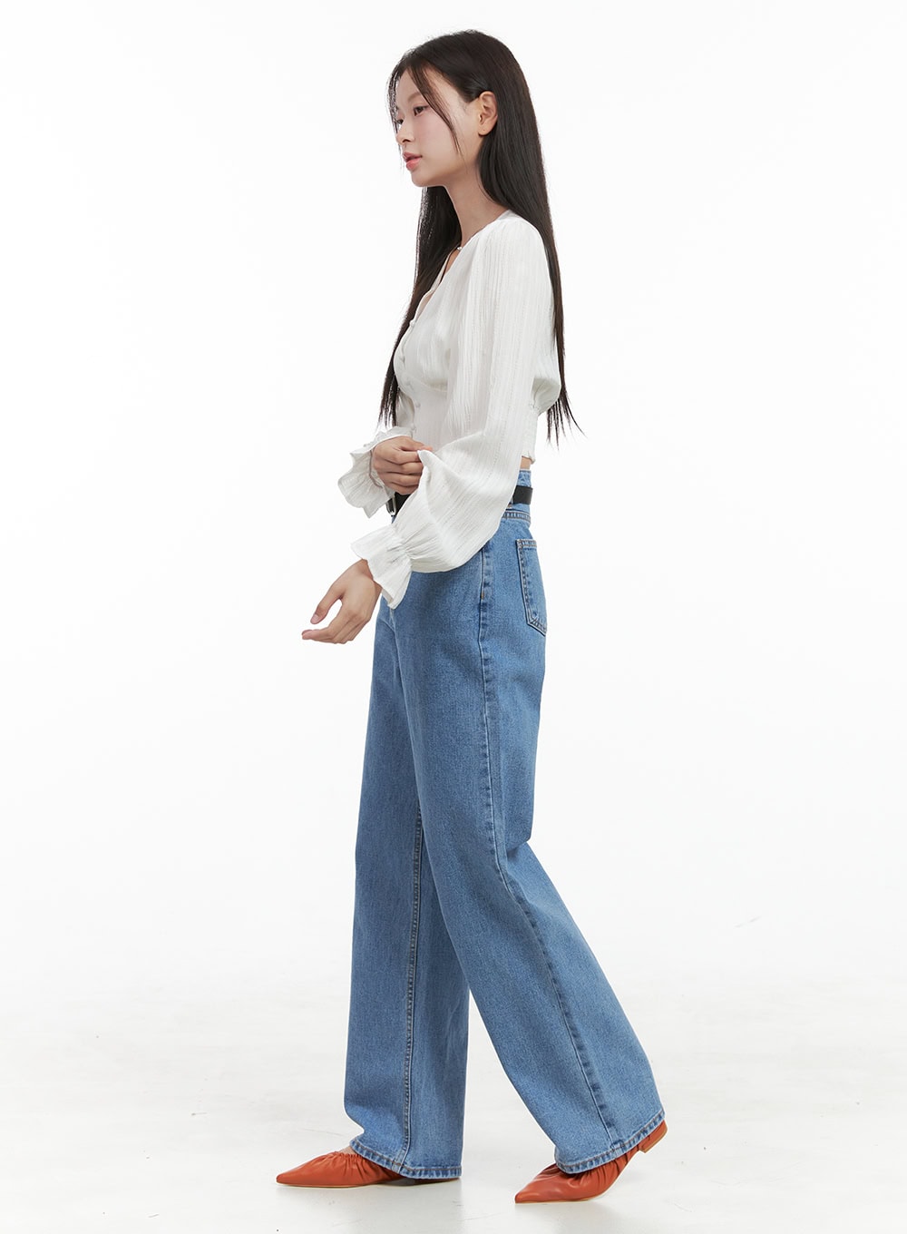 Kiara Washed Straight Leg Jeans OG416