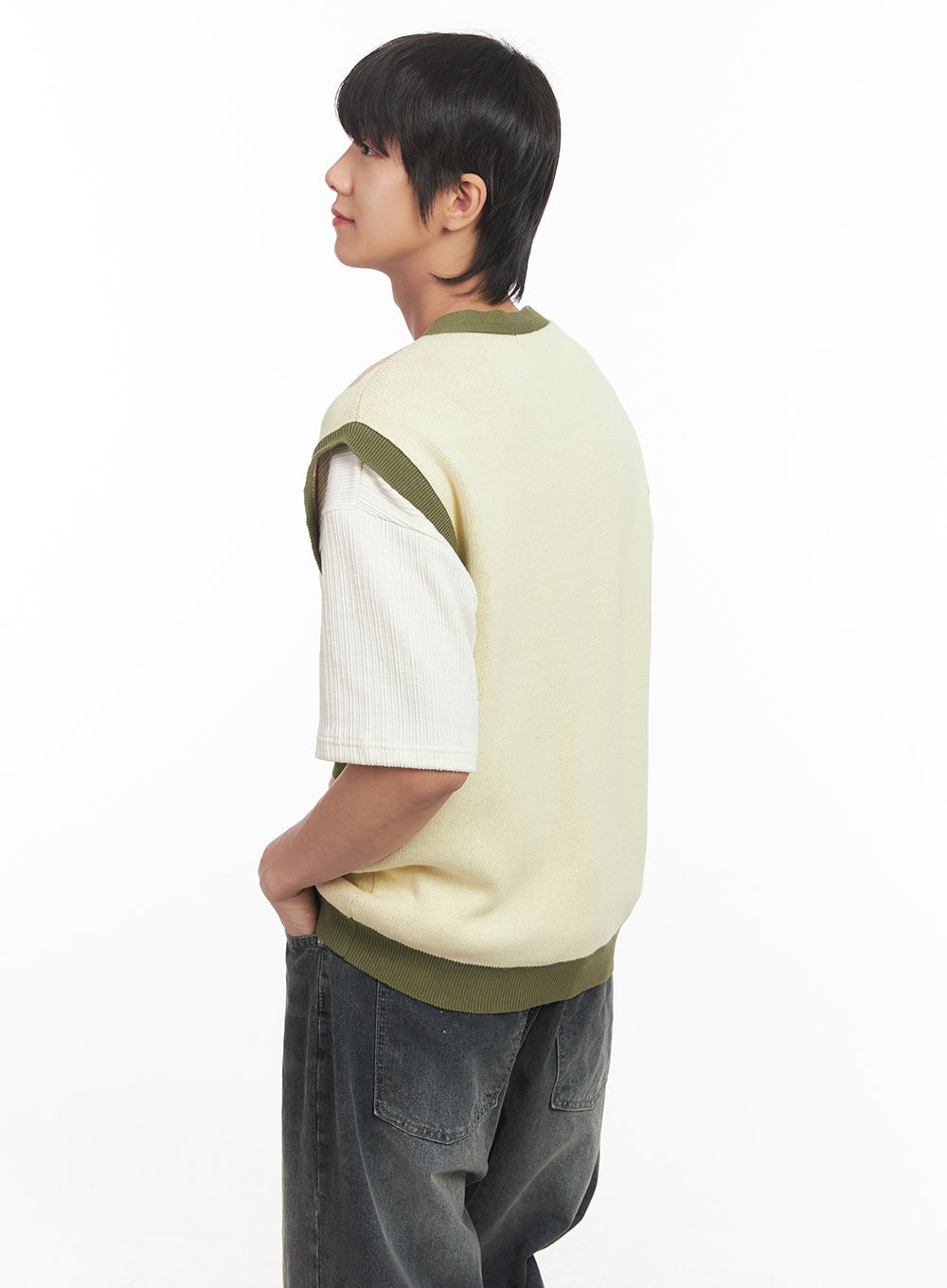 Men's Argyle V-Neck Sweater Vest IA511