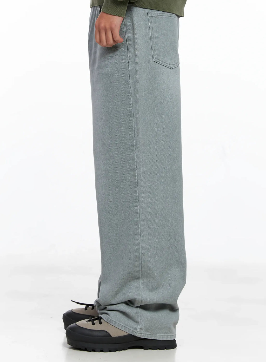 Men's Casual Vintage Washed Wide-Leg Jeans IS509