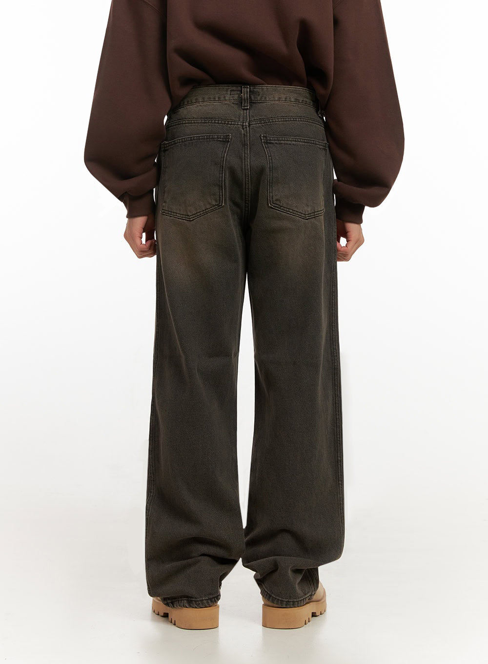 Men's Washed Denim Wide Fit Jeans ID413