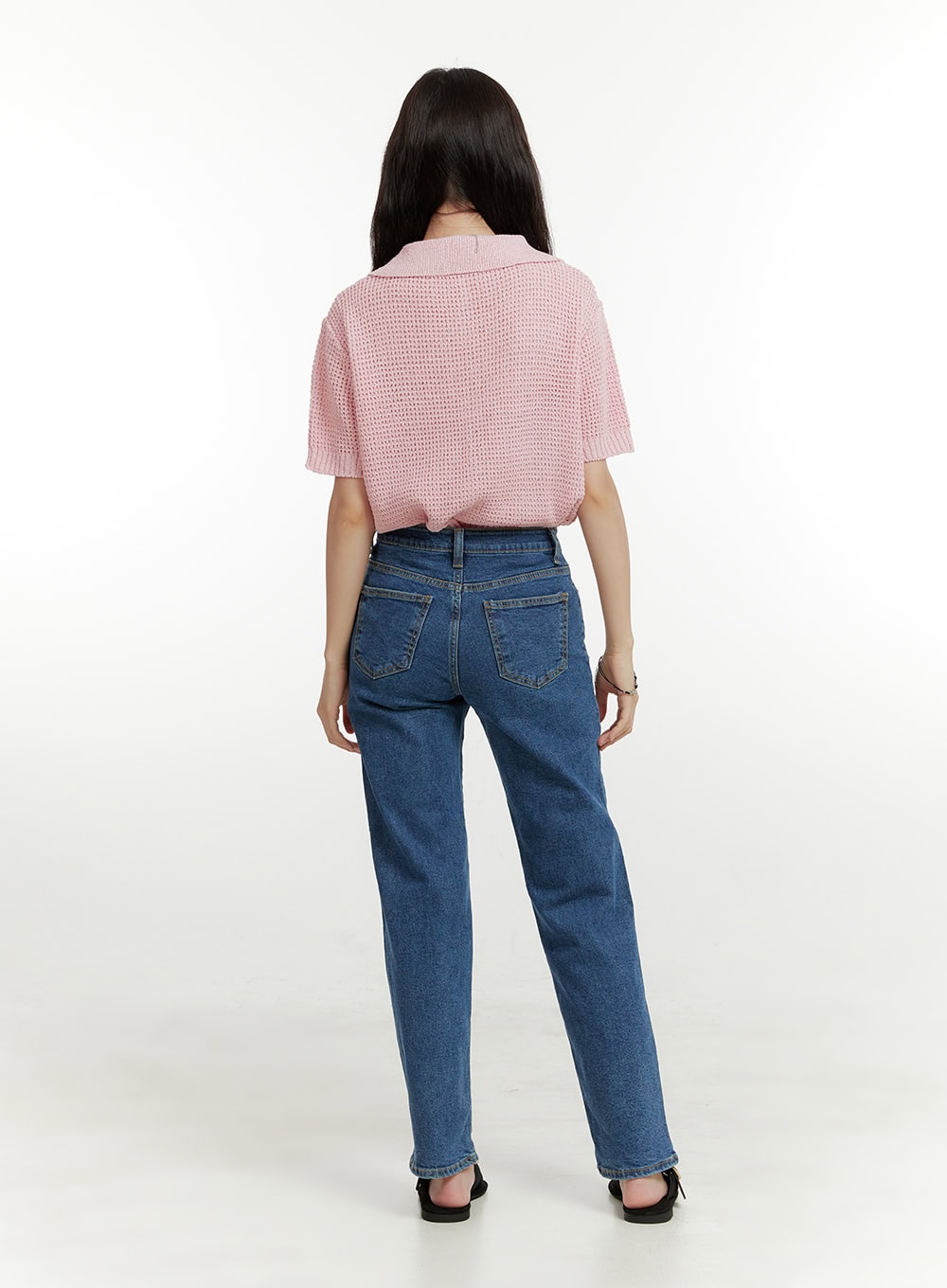 Classic Straight Leg Denim Jeans OU419