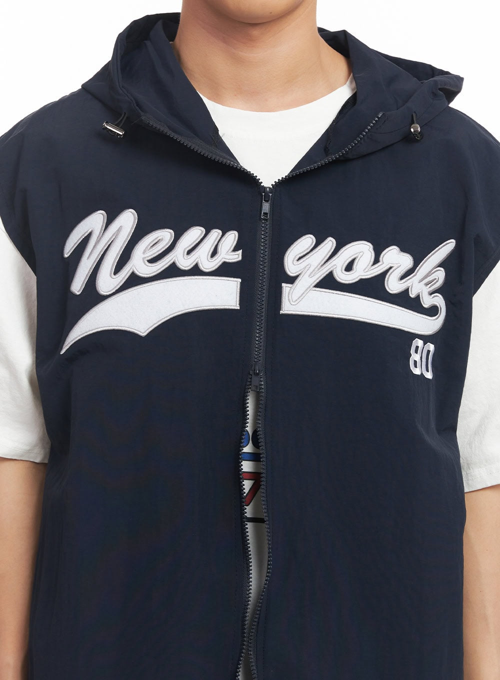 Men's New York Graphic Hooded Vest IA518