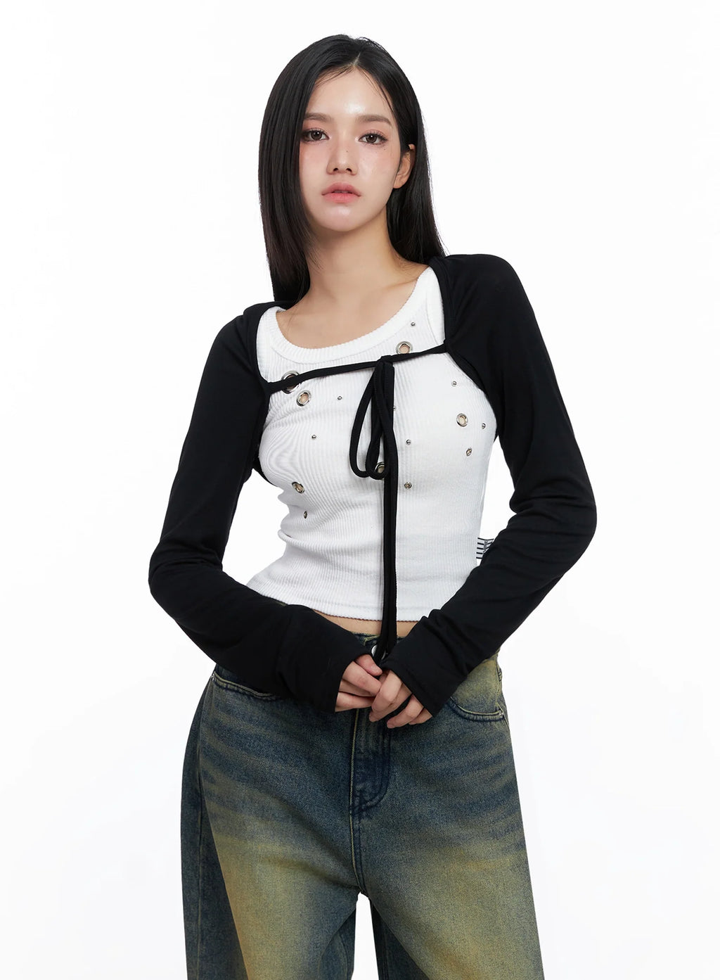 Slim-Fit Cropped Bolero IS525