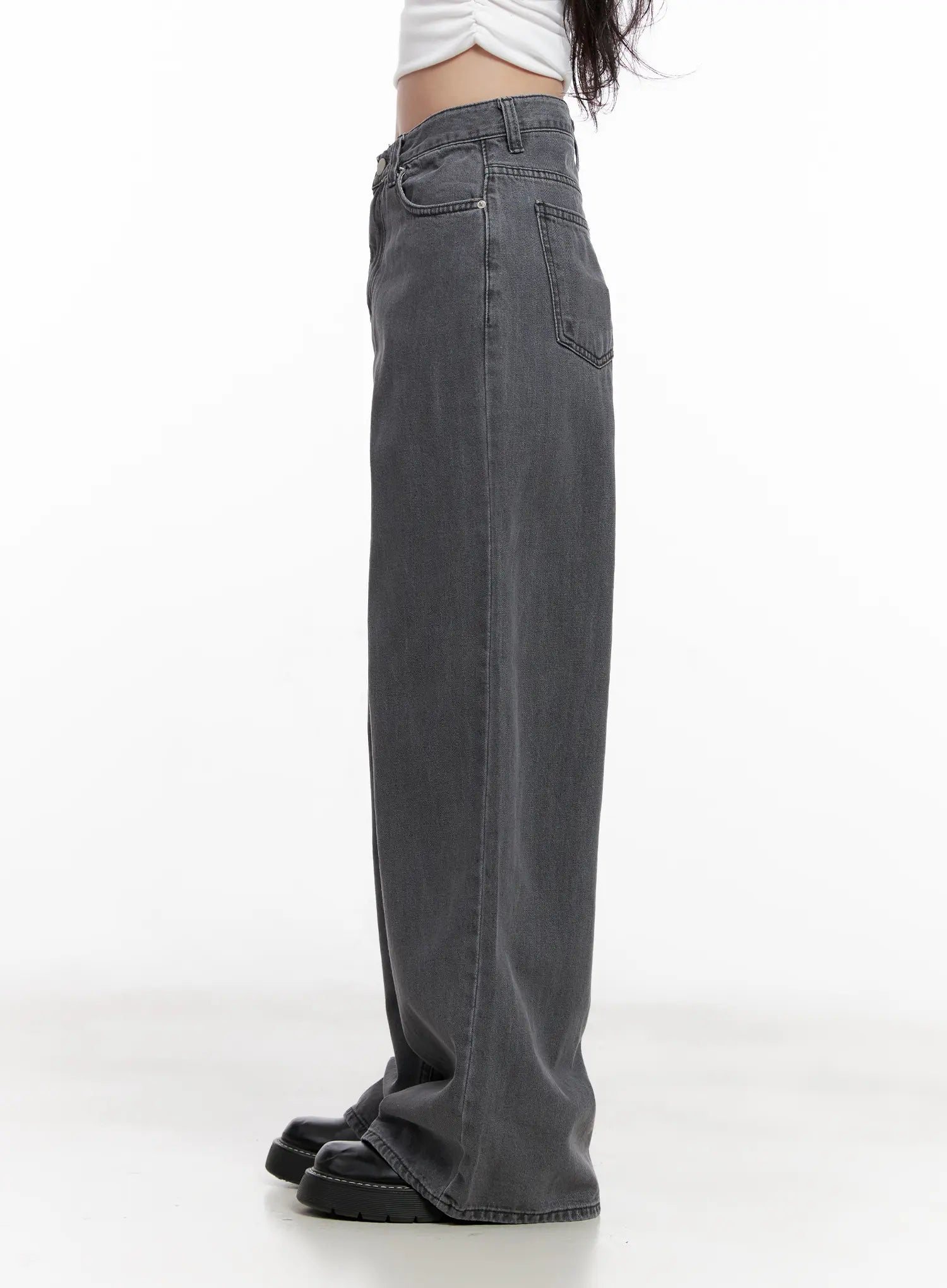 Jiyeon Dark Gray Denim Jeans CL516