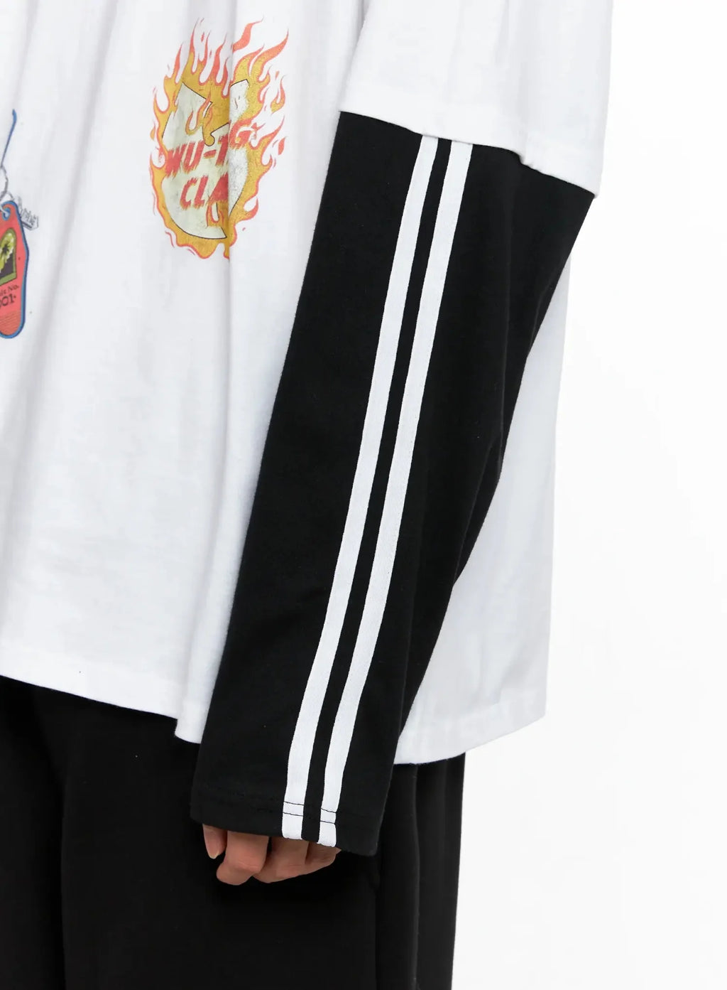 Men's Graphic Layered Long Sleeve Top IO517