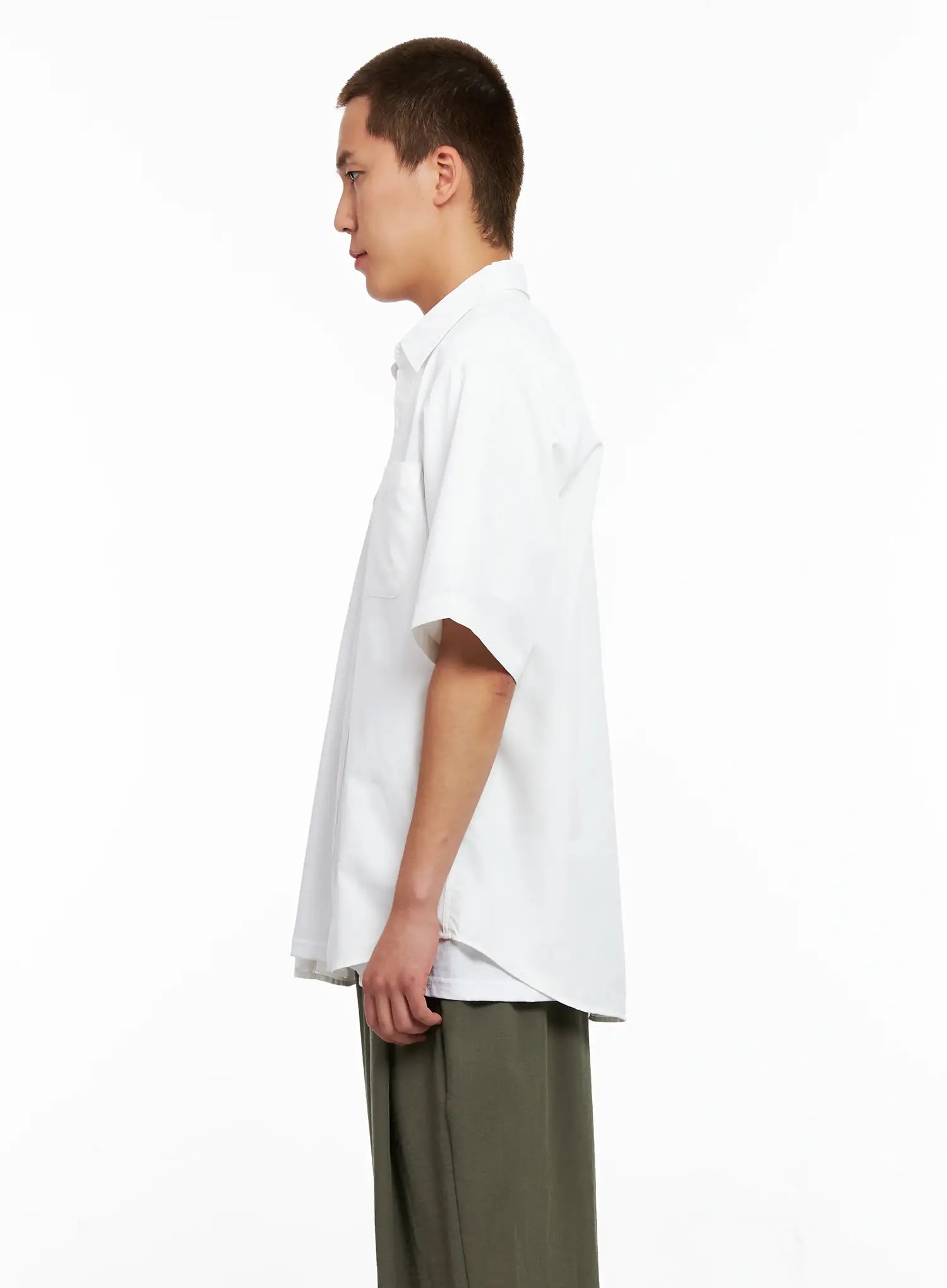 Men's Short-Sleeve Button-Up IG511