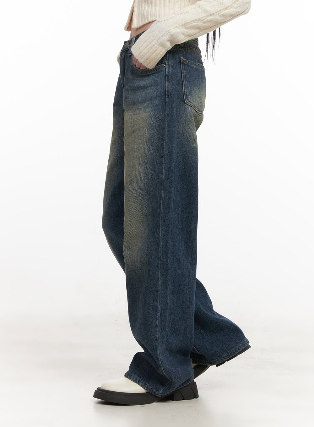 Audrey Washed Wide-Leg Jeans CJ516
