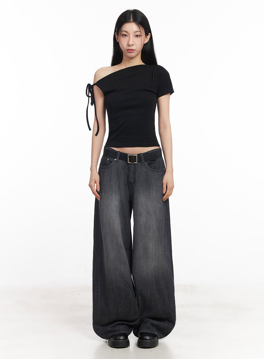 One-Shoulder Ribbon Top IY529